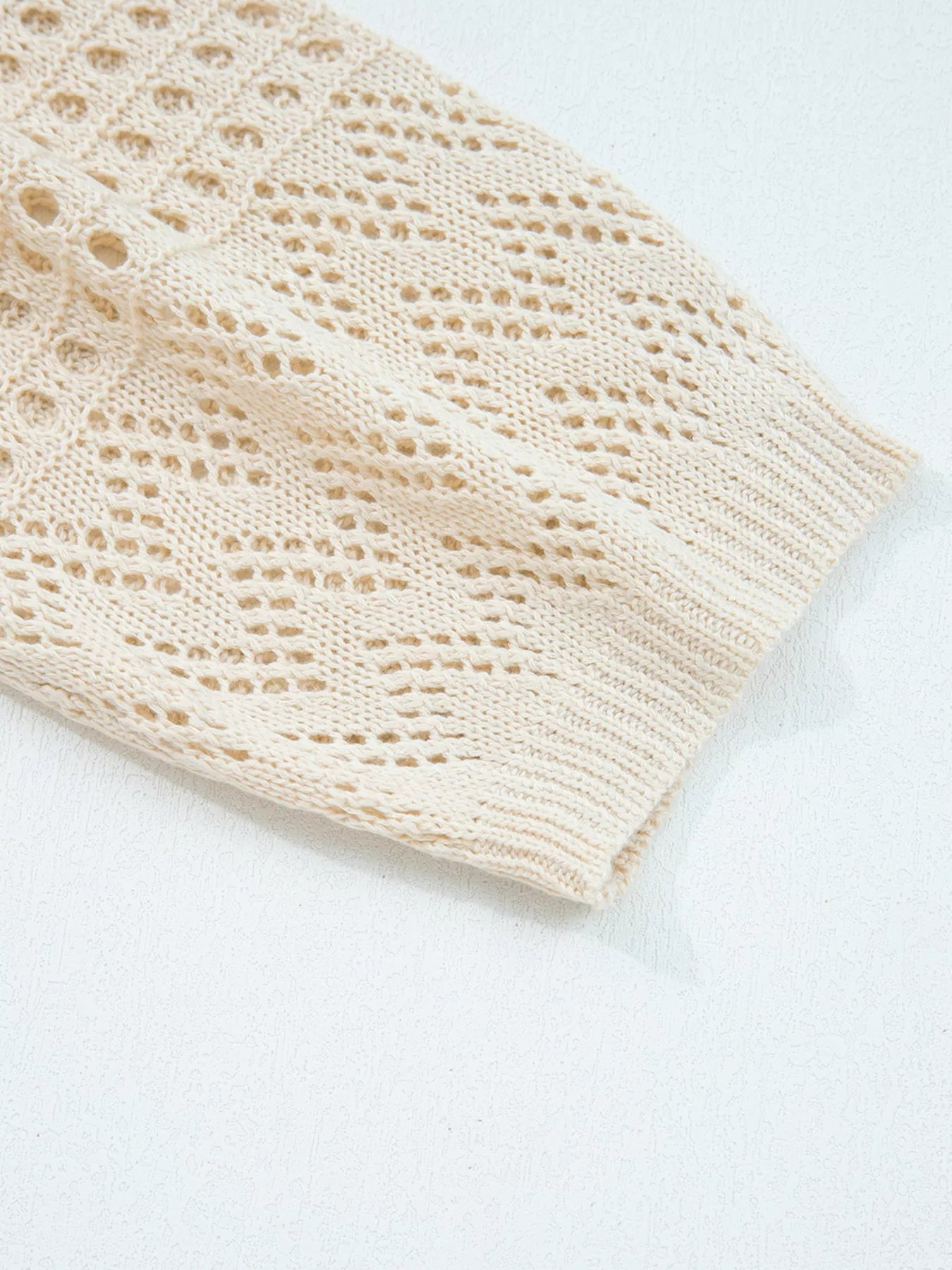 Hollowed Knit Open Front Cardigan designed for comfort and style at Lookzlike