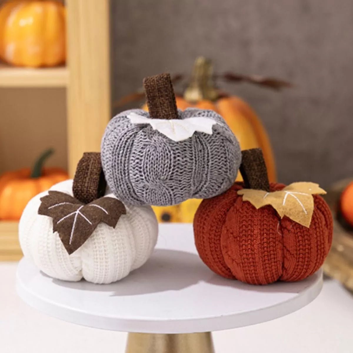 Knitted Pumpkin Decorative Ornaments designed for comfort and style at Lookzlike