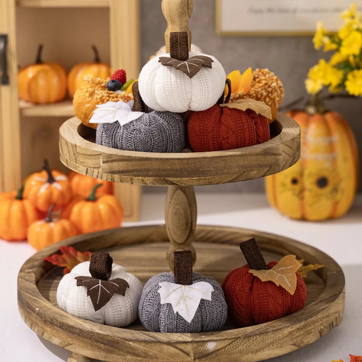 Knitted Pumpkin Decorative Ornaments designed for comfort and style at Lookzlike