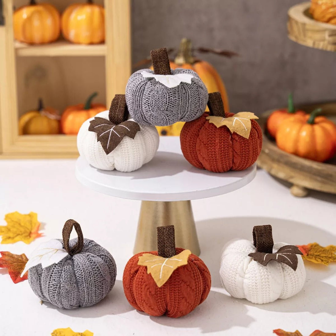 Knitted Pumpkin Decorative Ornaments designed for comfort and style at Lookzlike