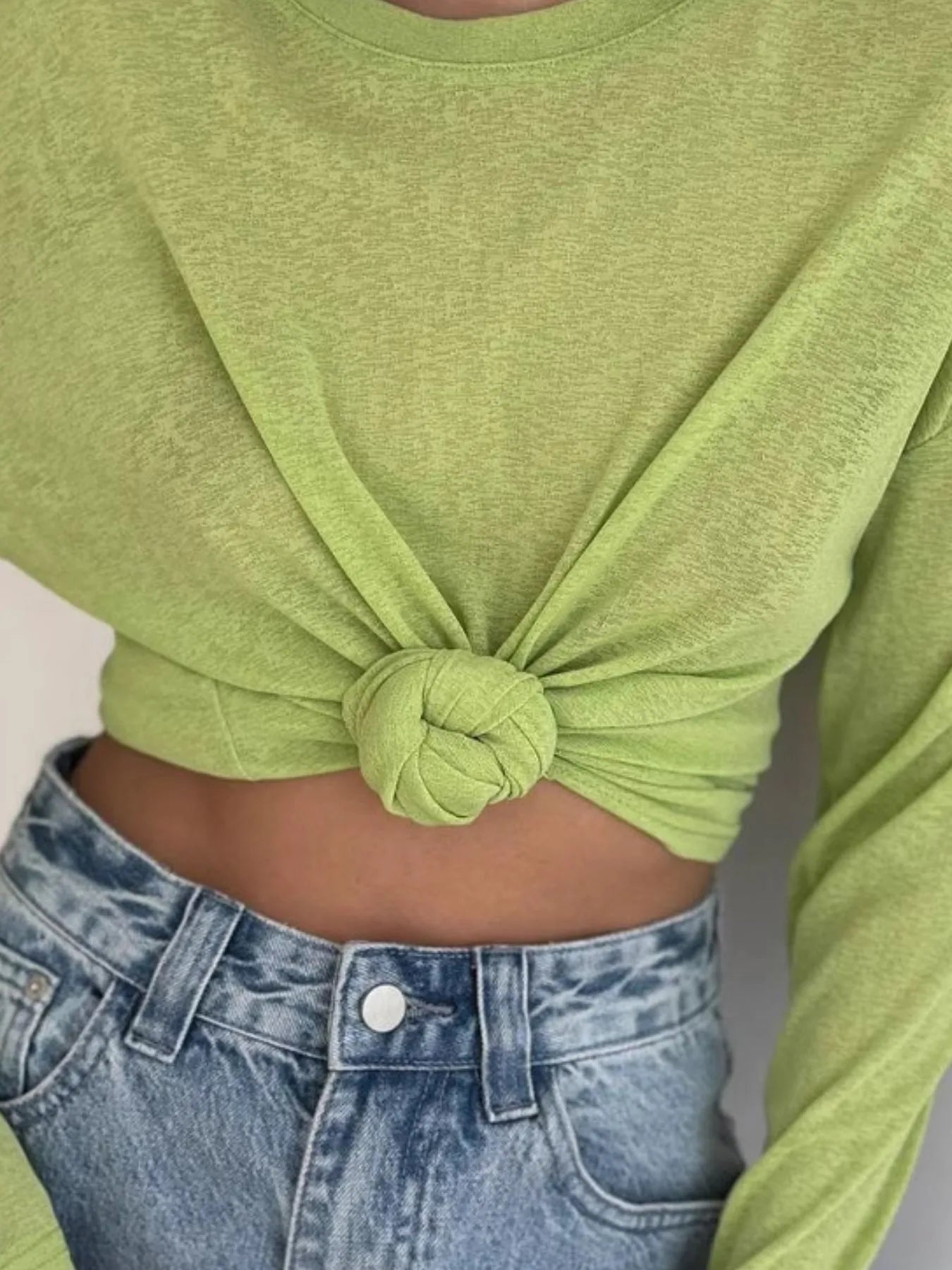 Knotted Long Sleeve T-Shirt - Lookzlike