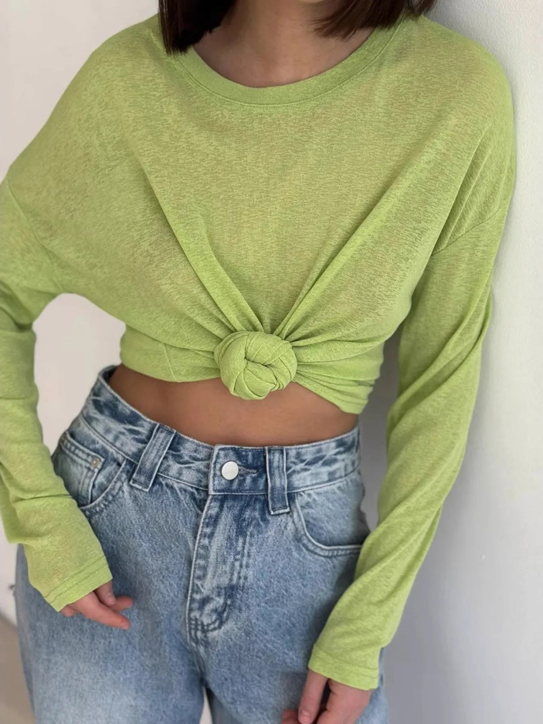 Knotted Long Sleeve T-Shirt - Lookzlike