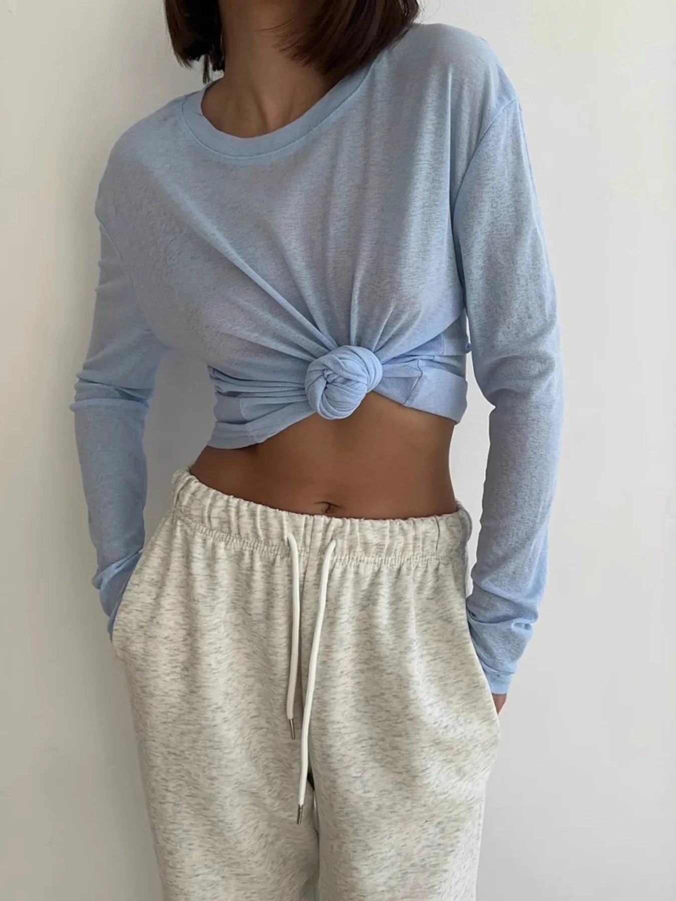 Knotted Long Sleeve T-Shirt - Lookzlike