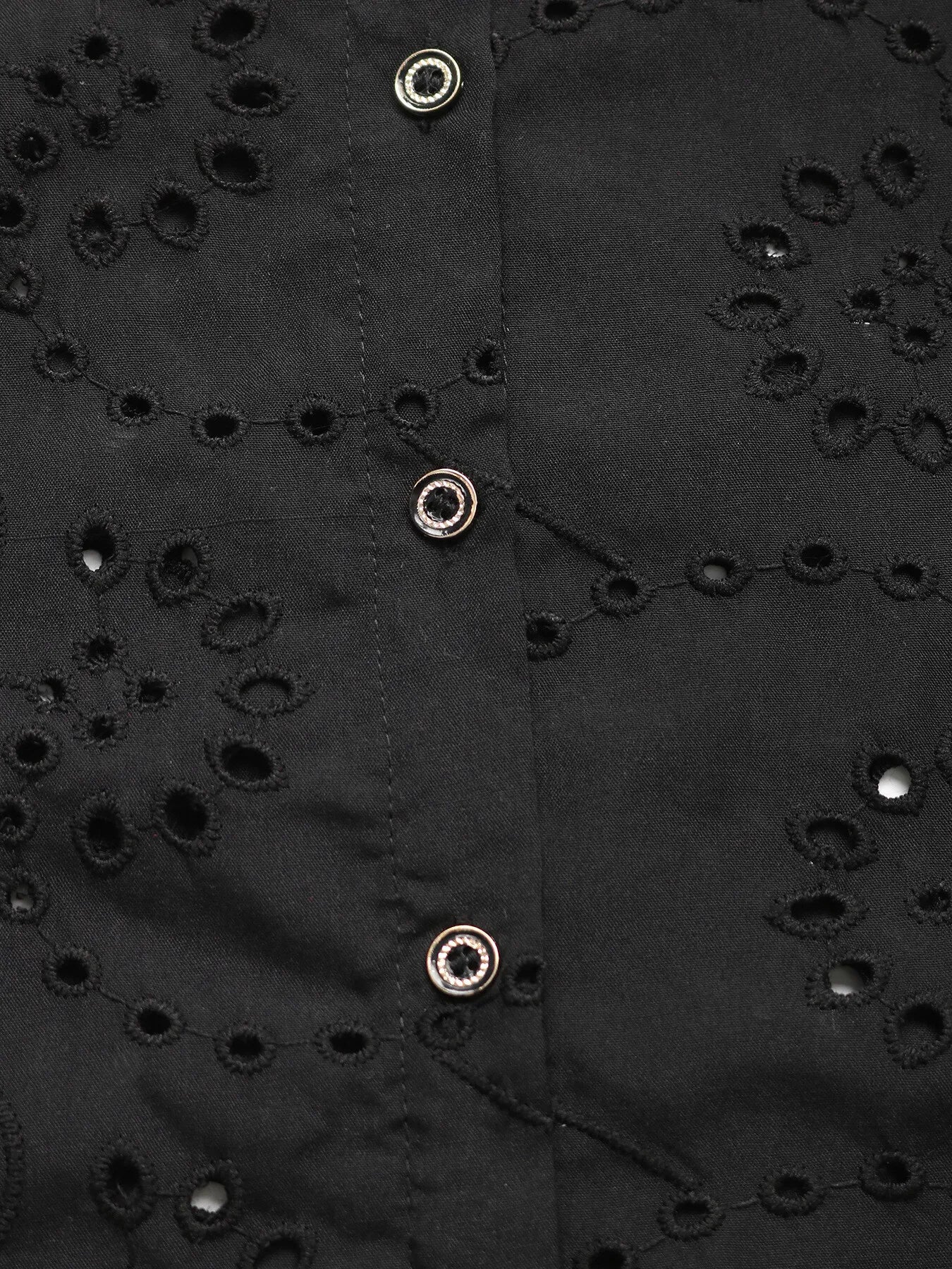 Lace Button Up Long Sleeve Shirt - Lookzlike