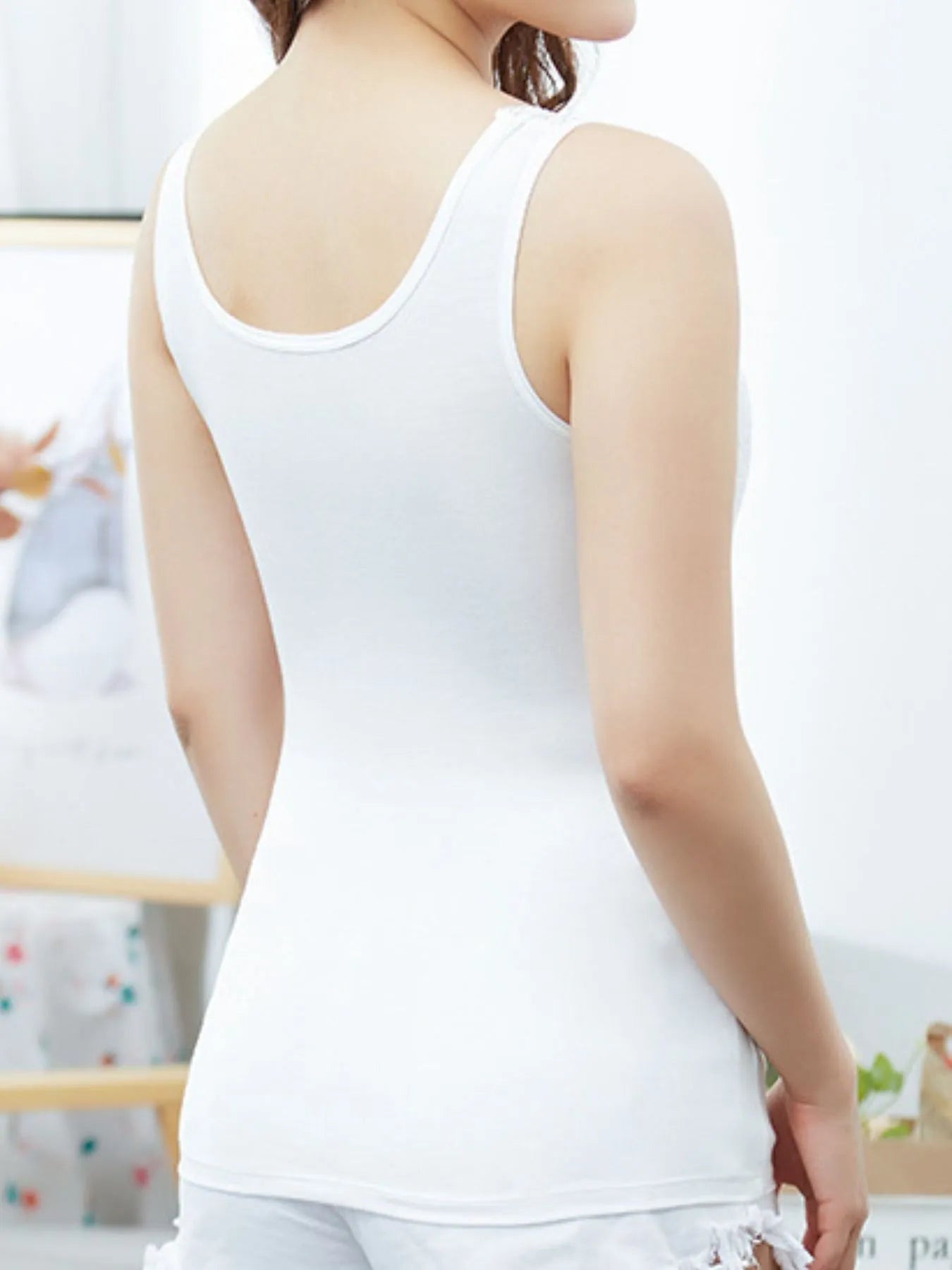 Lace Detail Square Neck Tank - Lookzlike