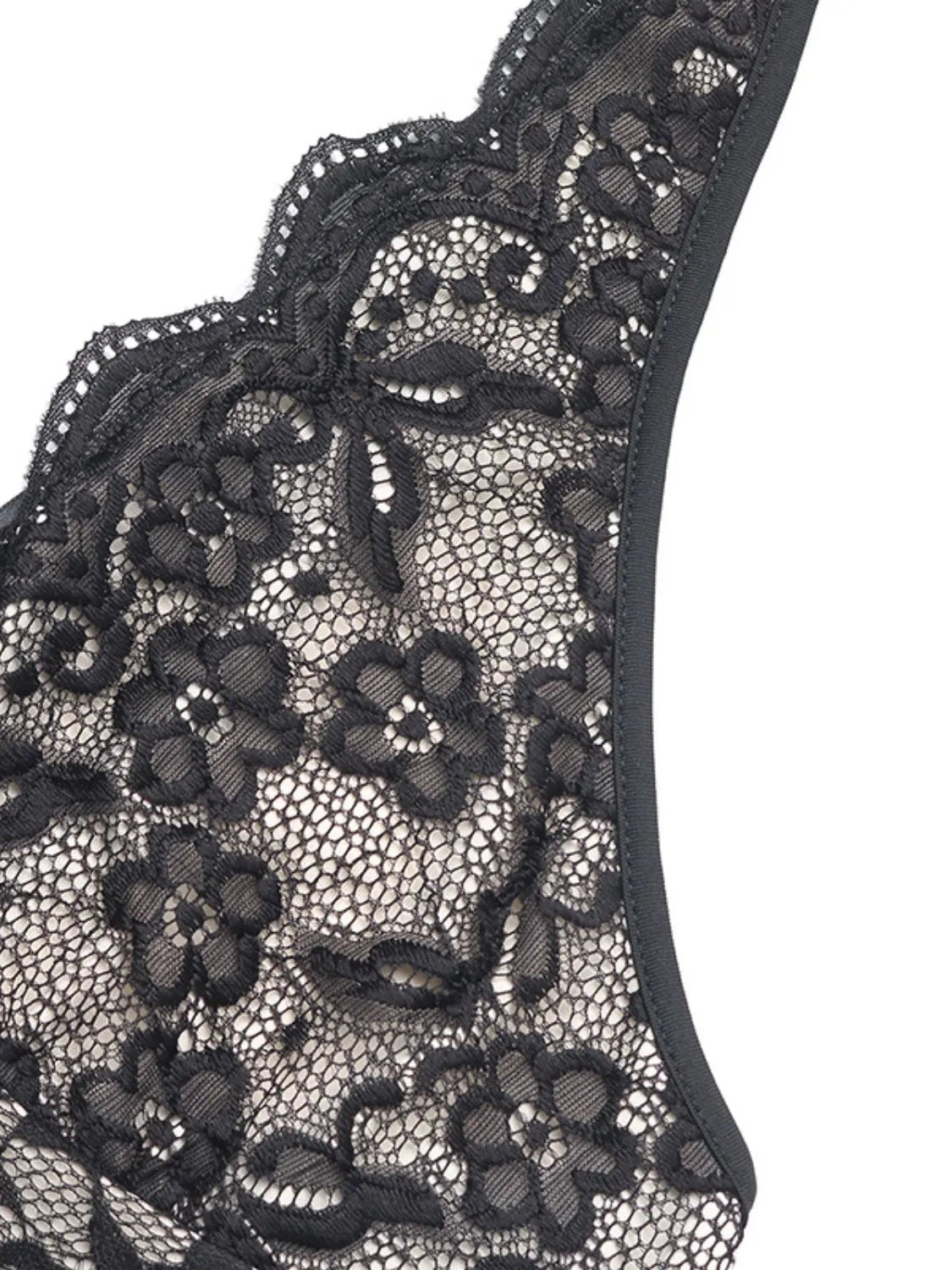 Lace Halter Neck Bodysuit - Lookzlike