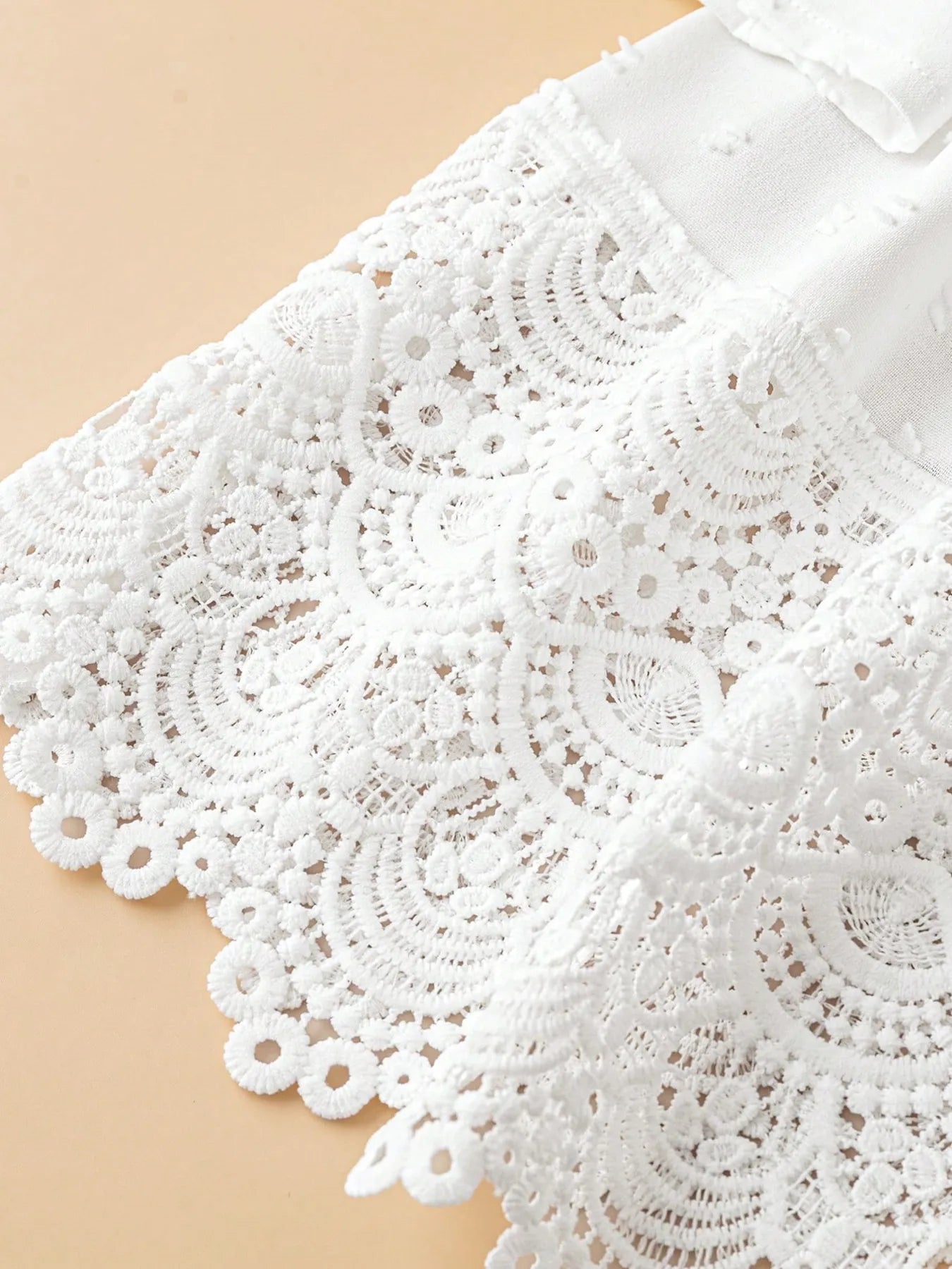 Lace Hem V - Neck Blouse designed for comfort and style at Lookzlike