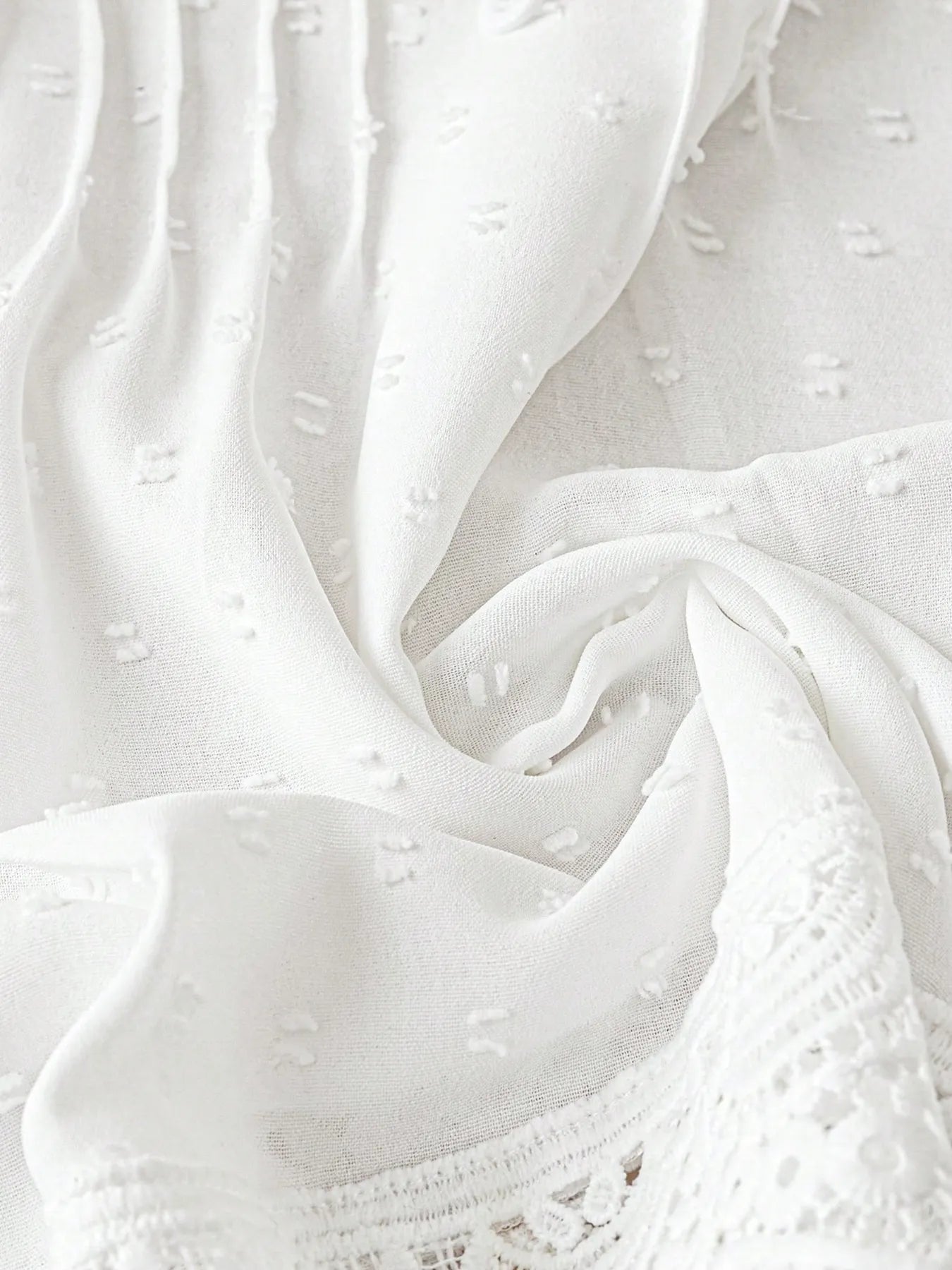 Lace Hem V - Neck Blouse designed for comfort and style at Lookzlike