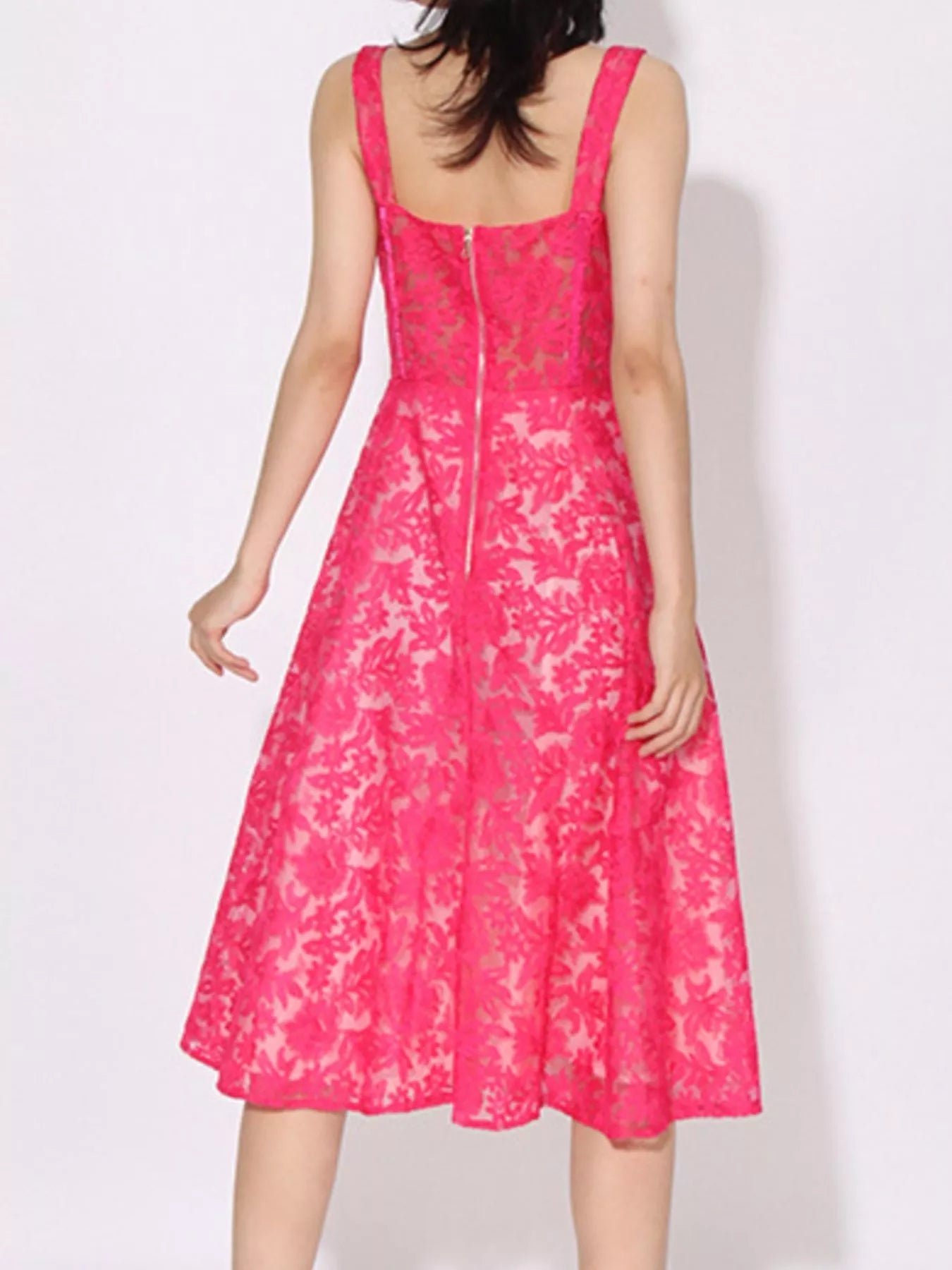 Lace Sweetheart Neck Cami Dress designed for comfort and style at Lookzlike