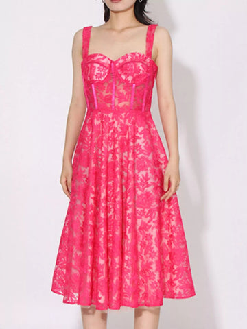 Lace Sweetheart Neck Cami Dress designed for comfort and style at Lookzlike