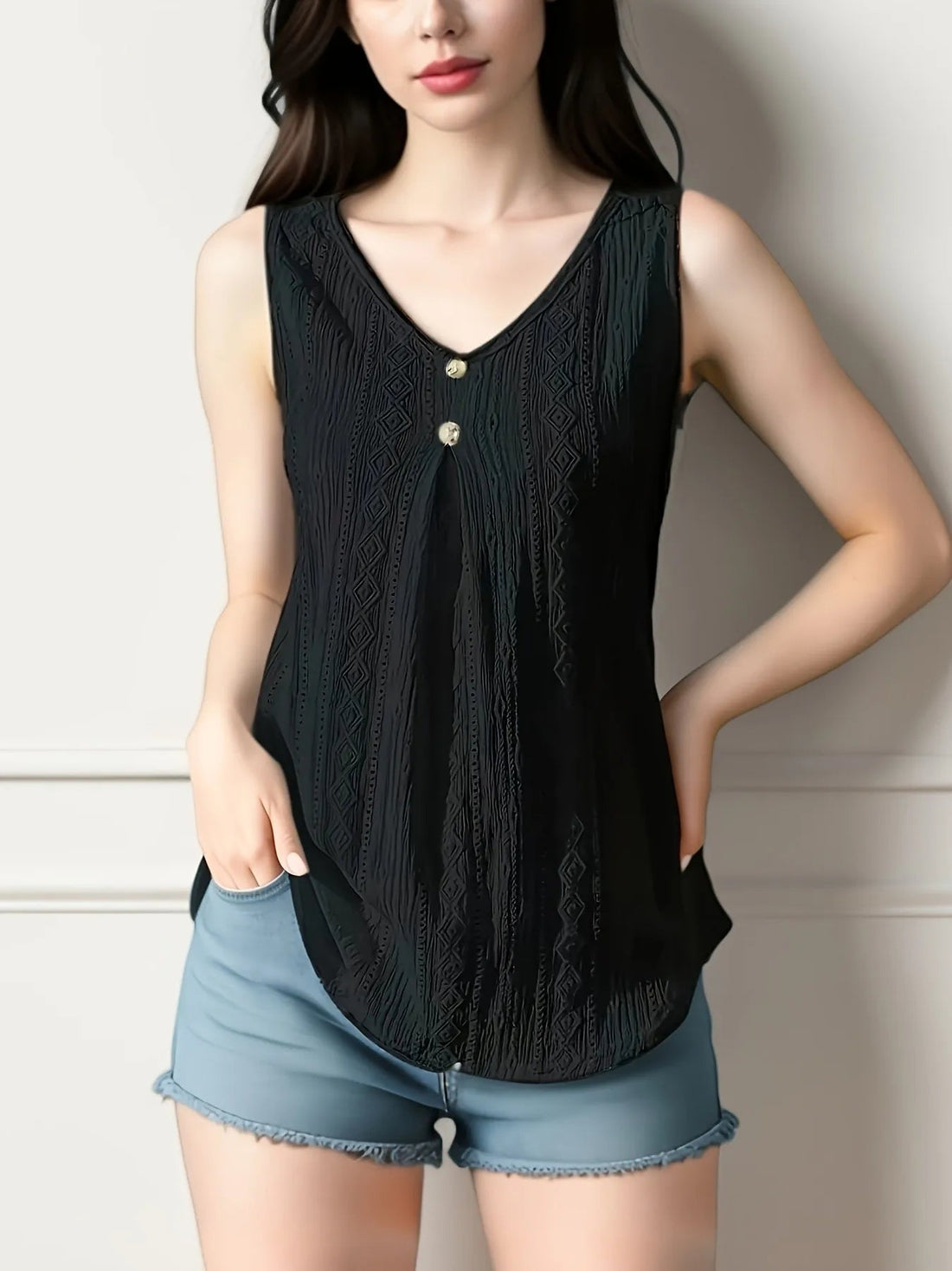 Lace V-Neck Tank - Lookzlike