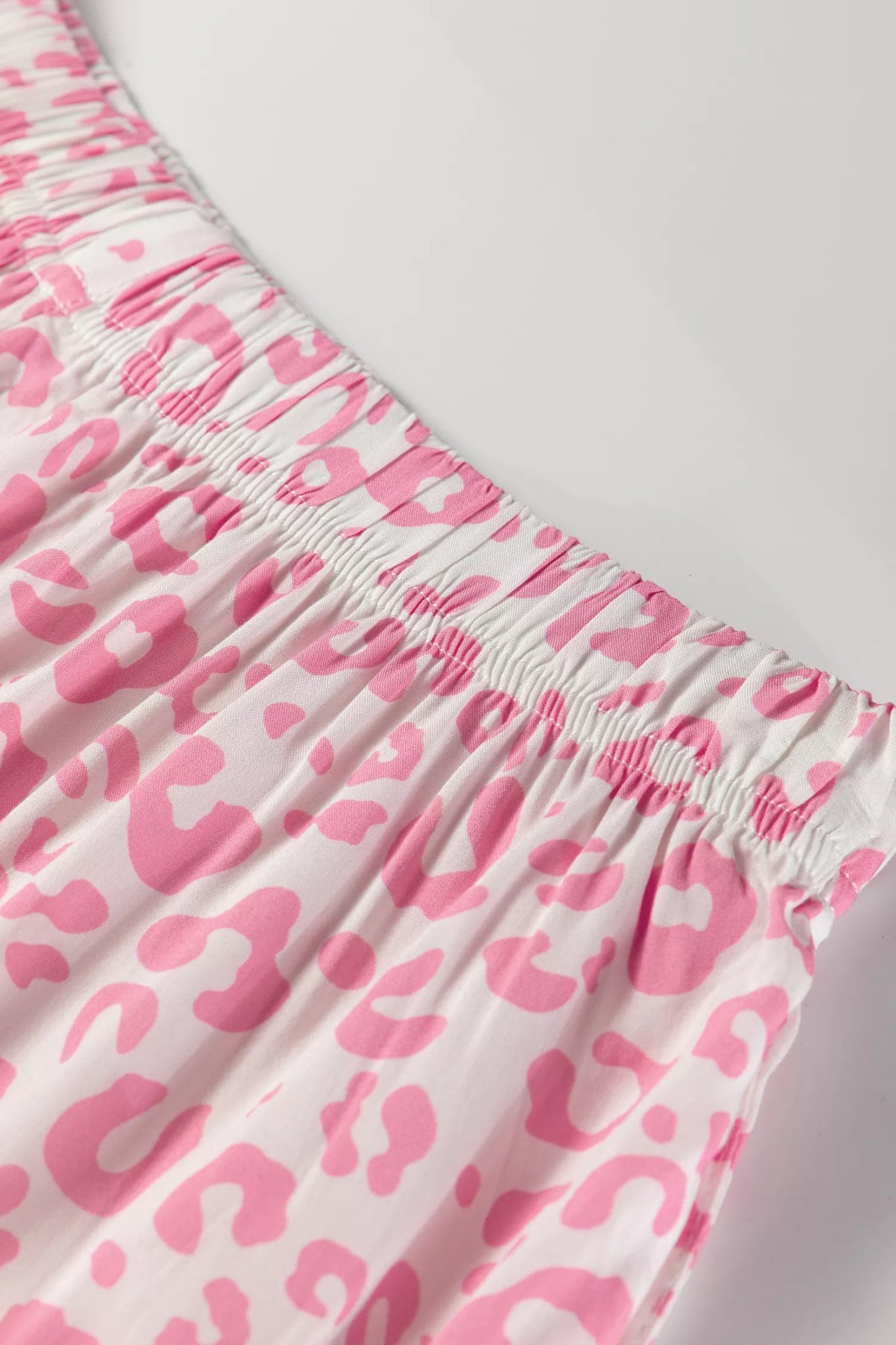 Leopard Print Button Up Top and Pants 2cps Pajama Set designed for comfort and style at Lookzlike