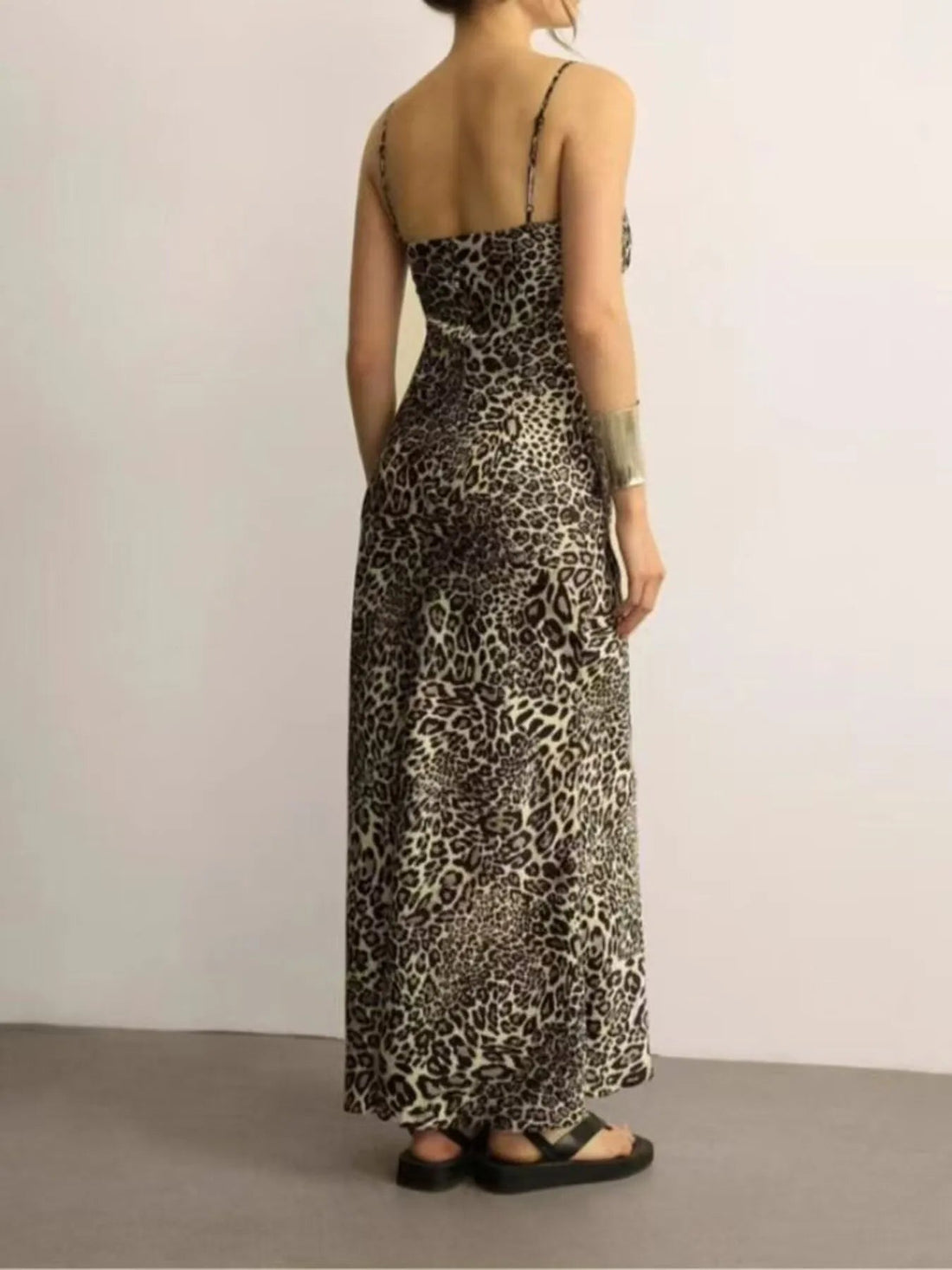 Leopard Print Cami Maxi Dress - Lookzlike