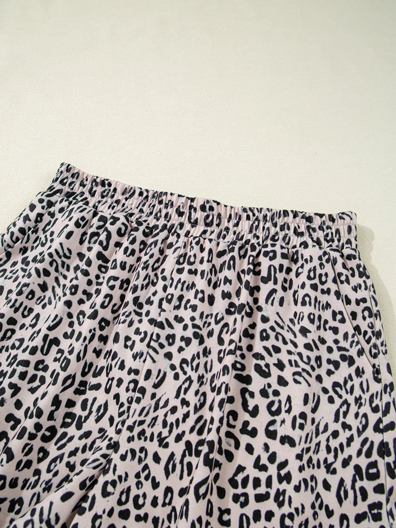 Leopard Print Cap Sleeve Top and Shorts Summer Set - Lookzlike