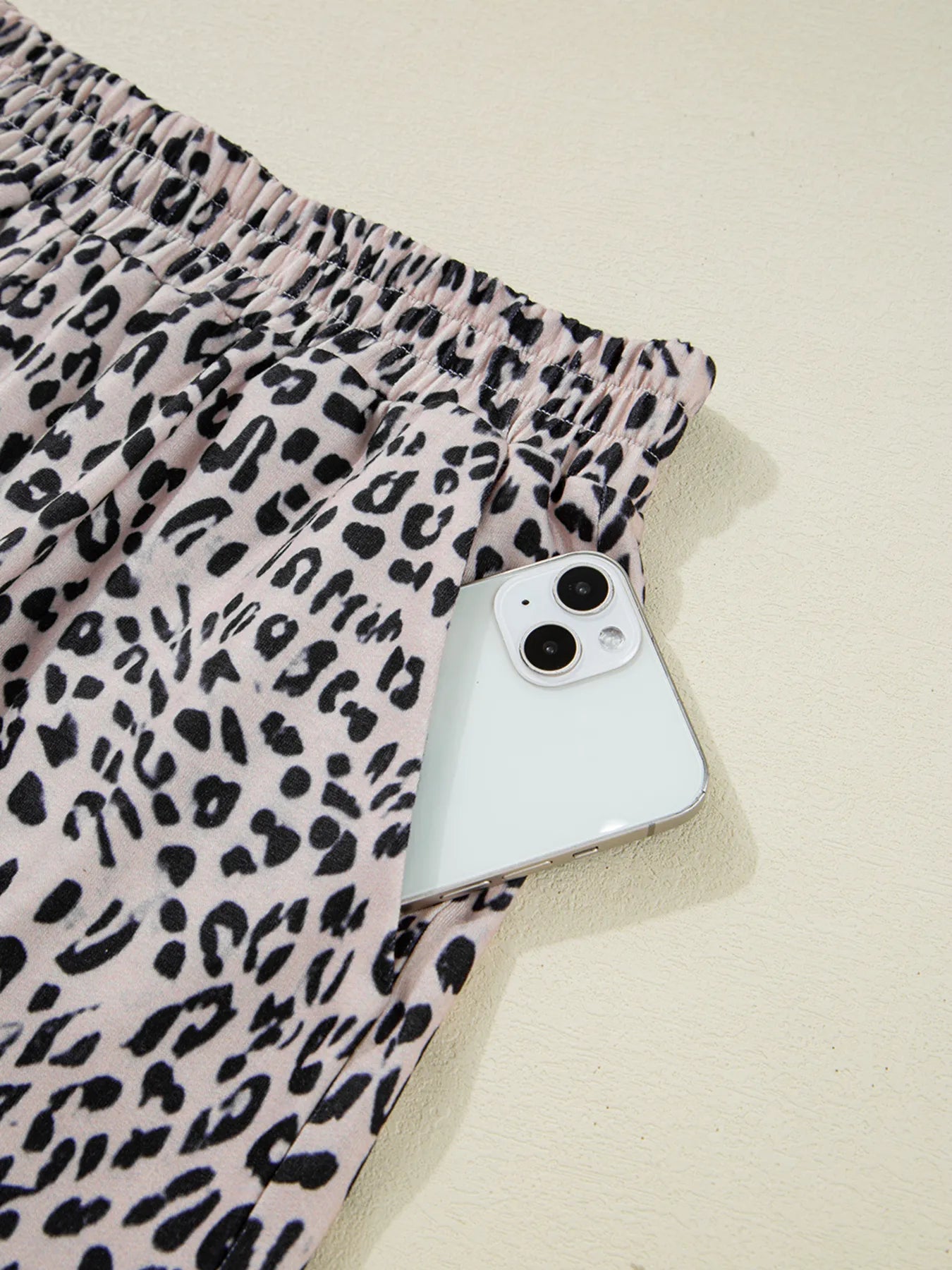 Leopard Print Cap Sleeve Top and Shorts Summer Set - Lookzlike