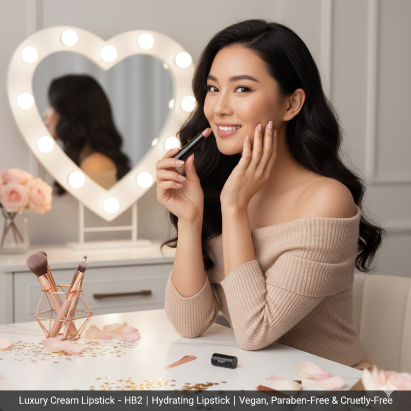 Luxury Cream Lipstick - Vegan, Paraben Free, Cruelty Free