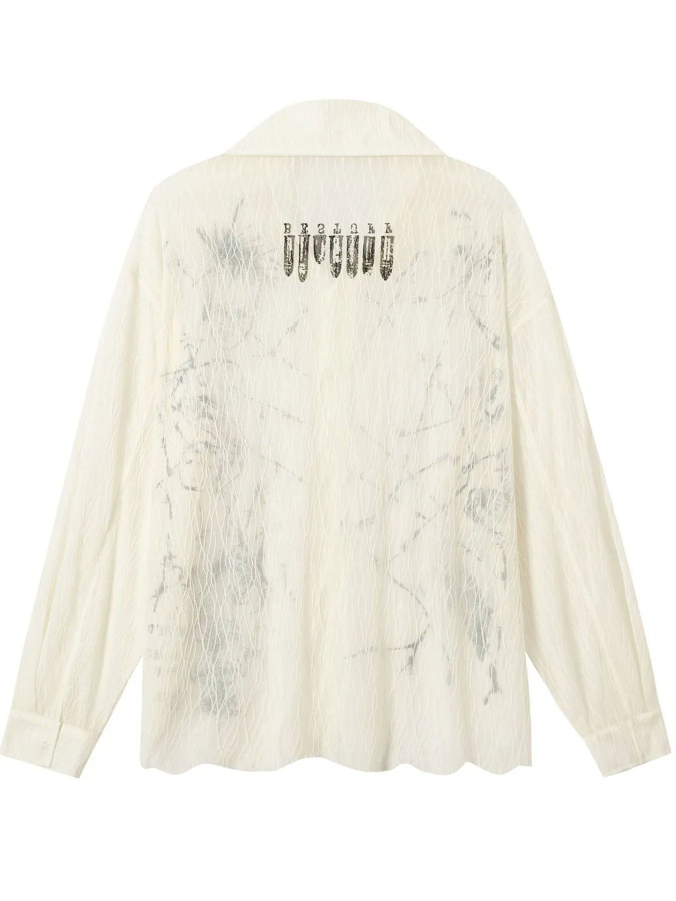 Men's Abstract Print Button-Up Shirt - Lookzlike