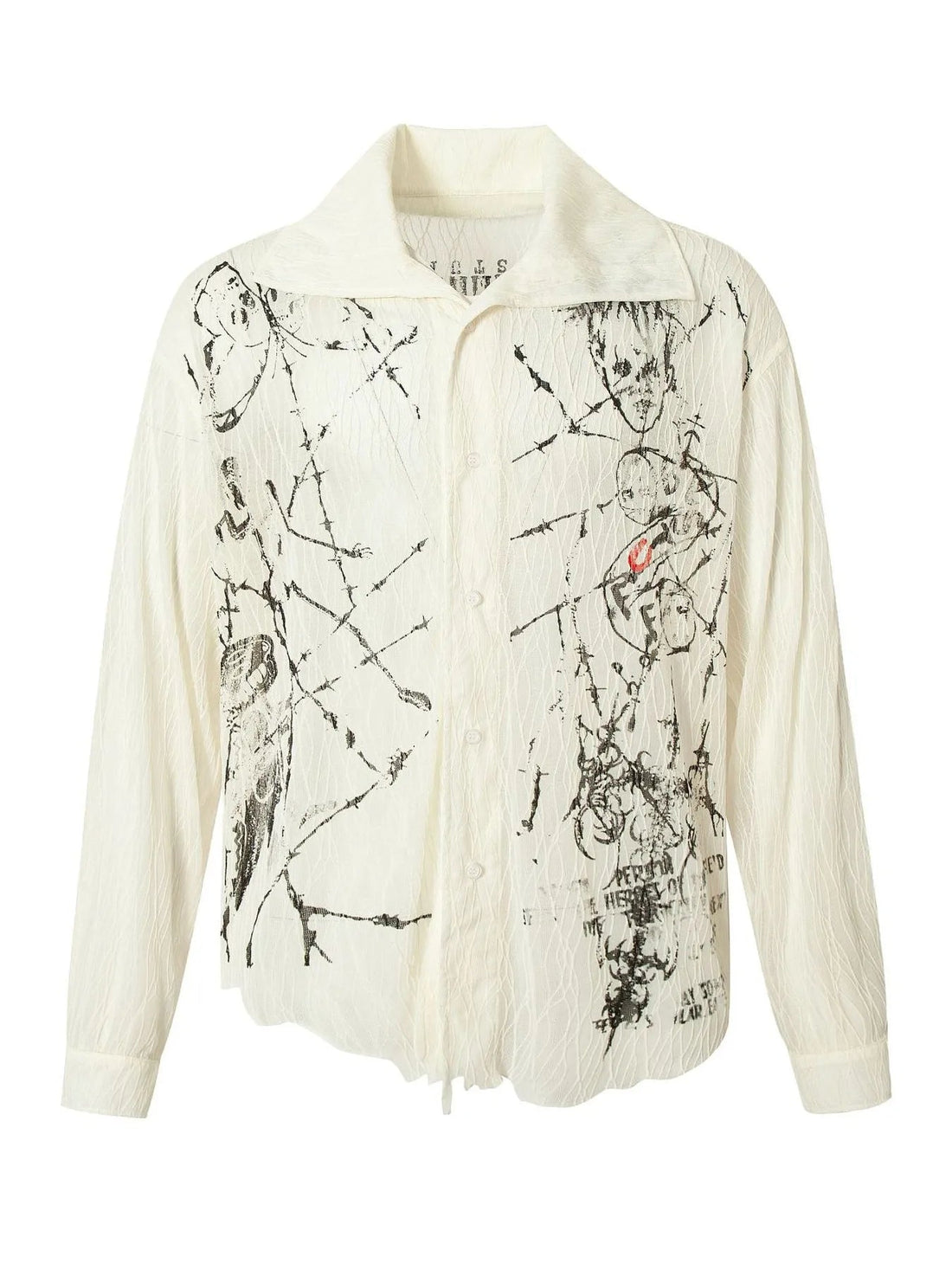 Men's Abstract Print Button-Up Shirt - Lookzlike