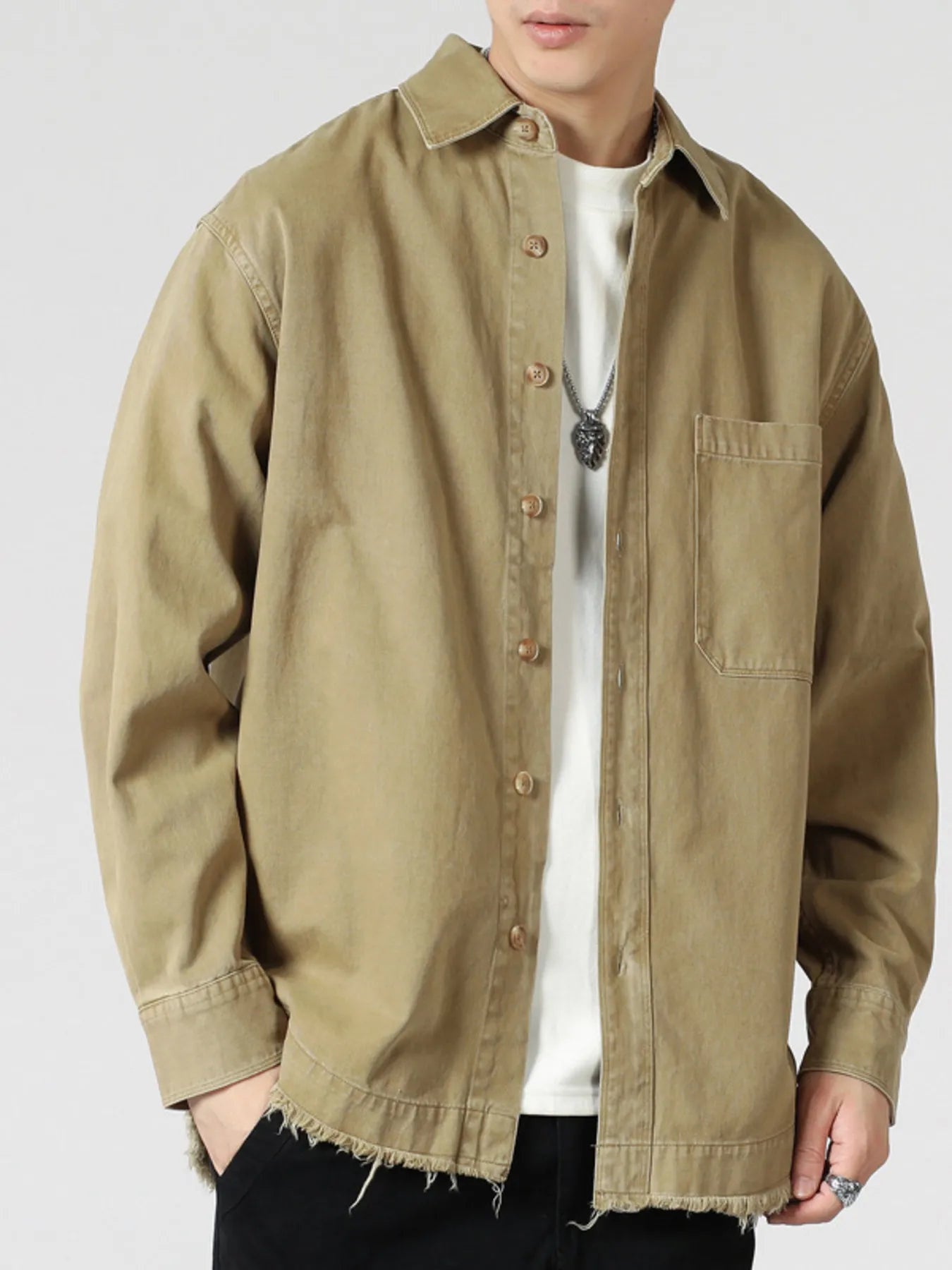 Men's Button Up Long Sleeve Shirt designed for comfort and style at Lookzlike