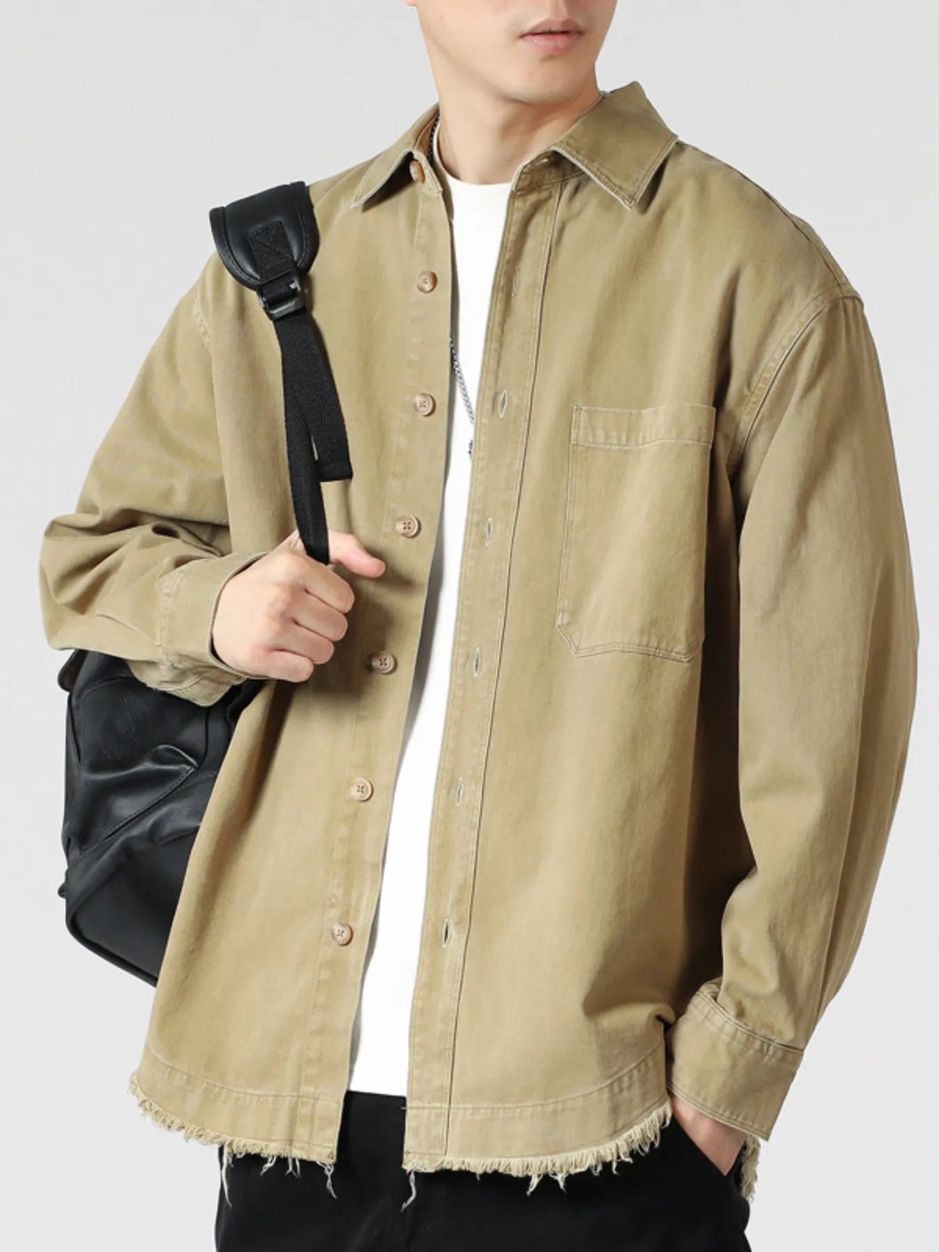 Men's Button Up Long Sleeve Shirt designed for comfort and style at Lookzlike