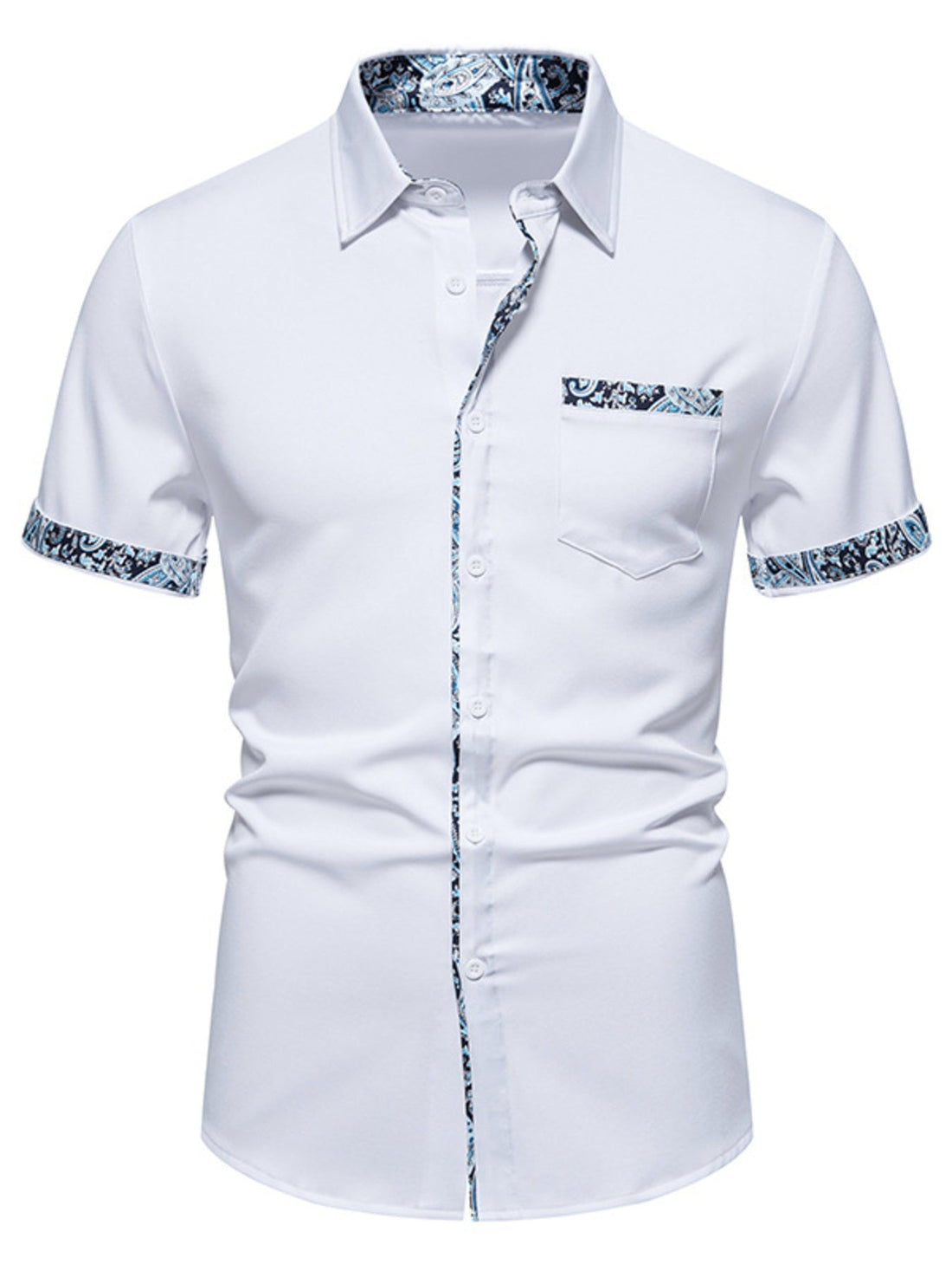 Men's Button Up Short Sleeve Shirt designed for comfort and style at Lookzlike