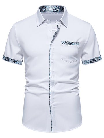 Men's Button Up Short Sleeve Shirt designed for comfort and style at Lookzlike