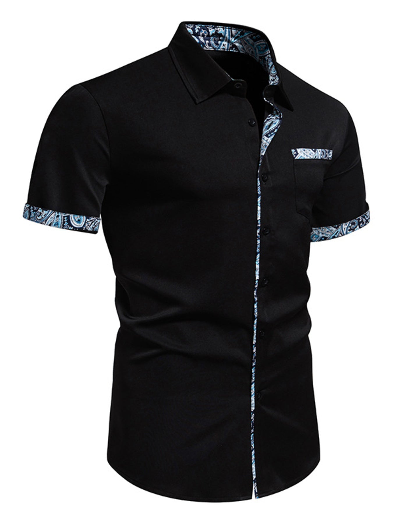 Men's Button Up Short Sleeve Shirt designed for comfort and style at Lookzlike