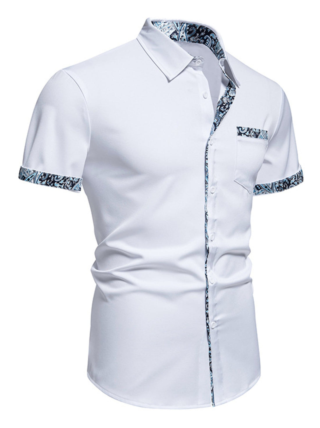 Men's Button Up Short Sleeve Shirt designed for comfort and style at Lookzlike