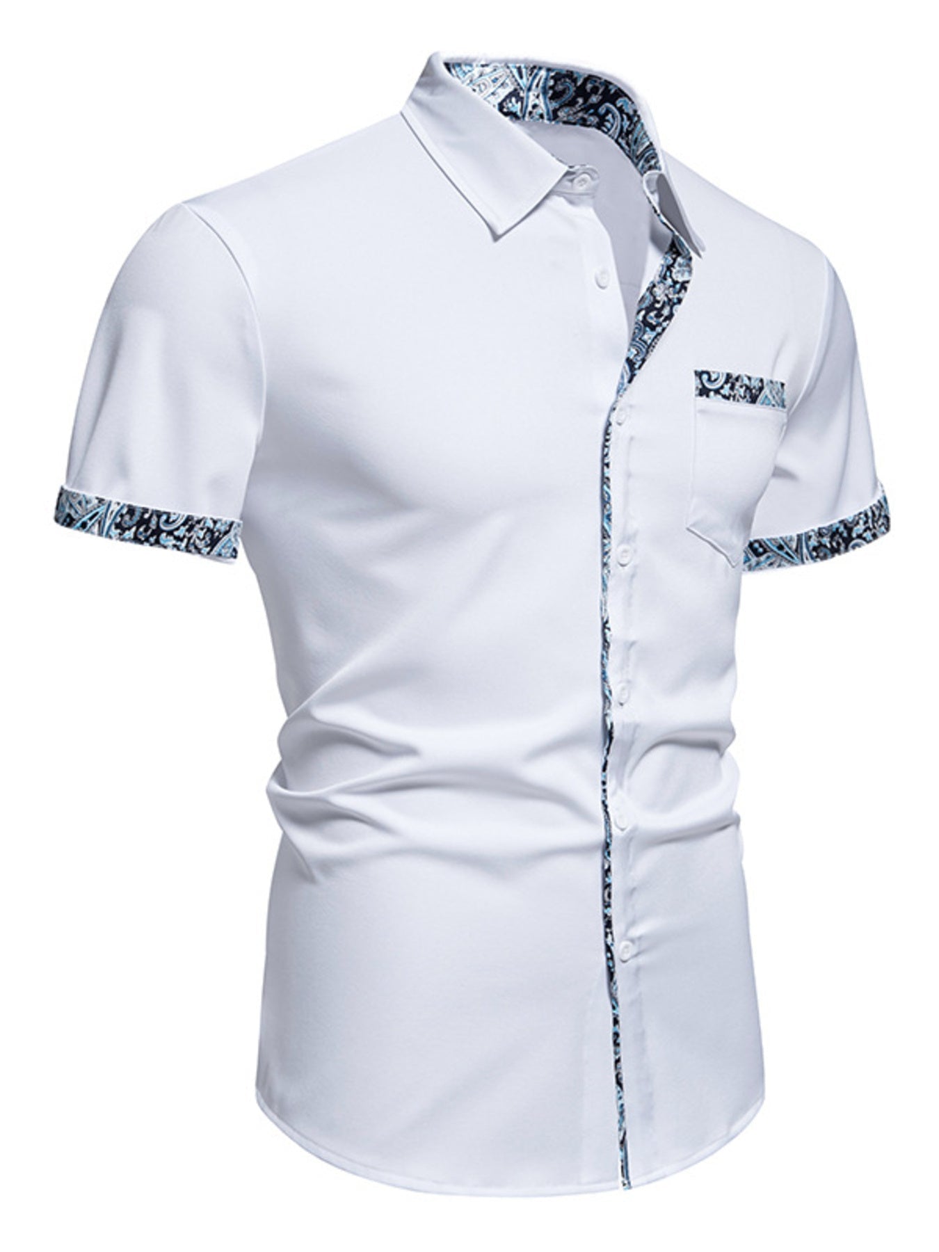 Men's Button Up Short Sleeve Shirt designed for comfort and style at Lookzlike