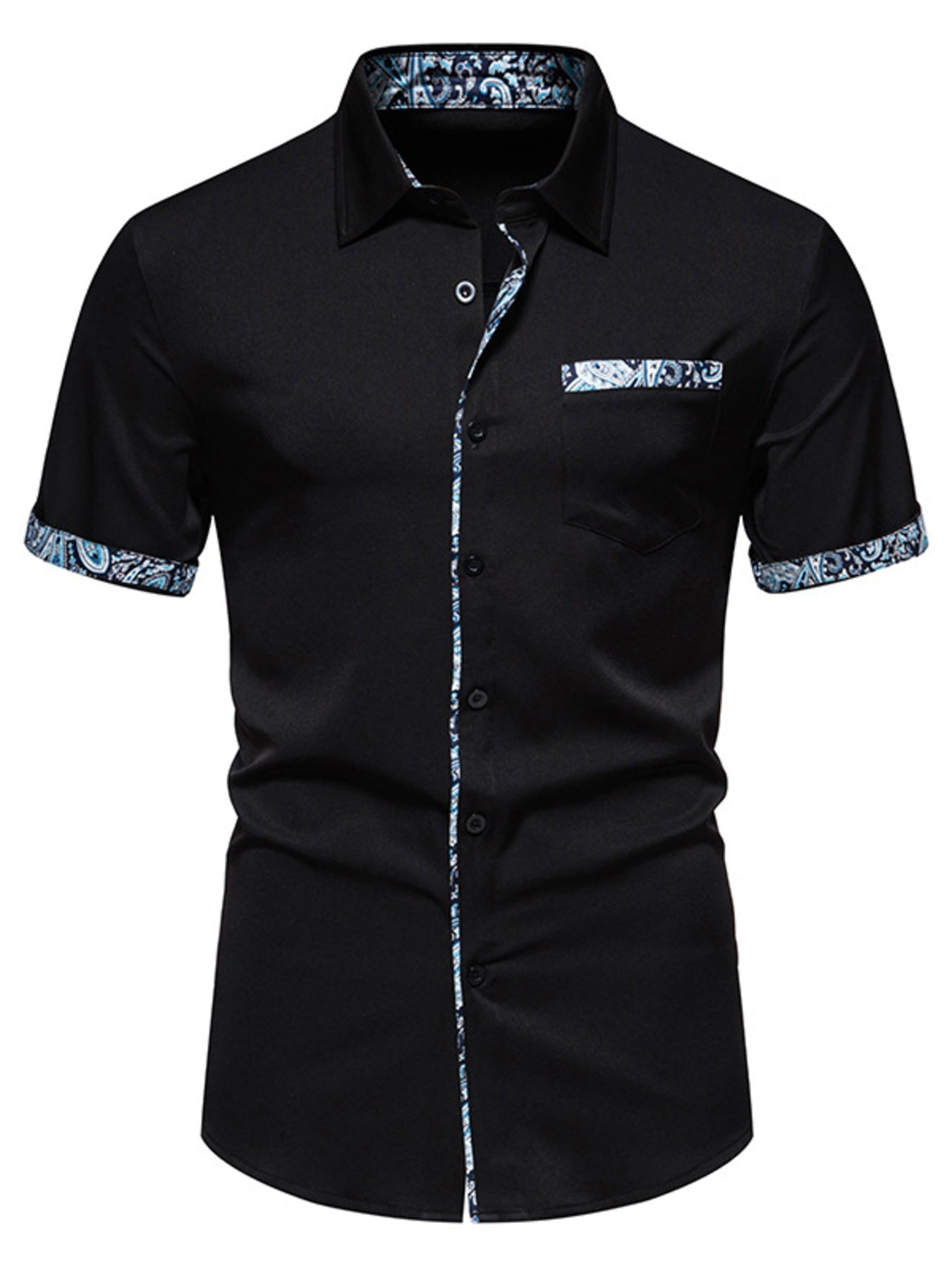 Men's Button Up Short Sleeve Shirt designed for comfort and style at Lookzlike