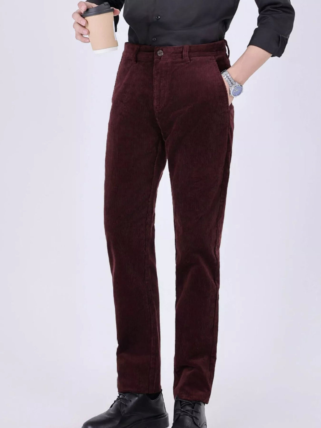 Men's Corduroy Slim - Fit Pants designed for comfort and style at Lookzlike