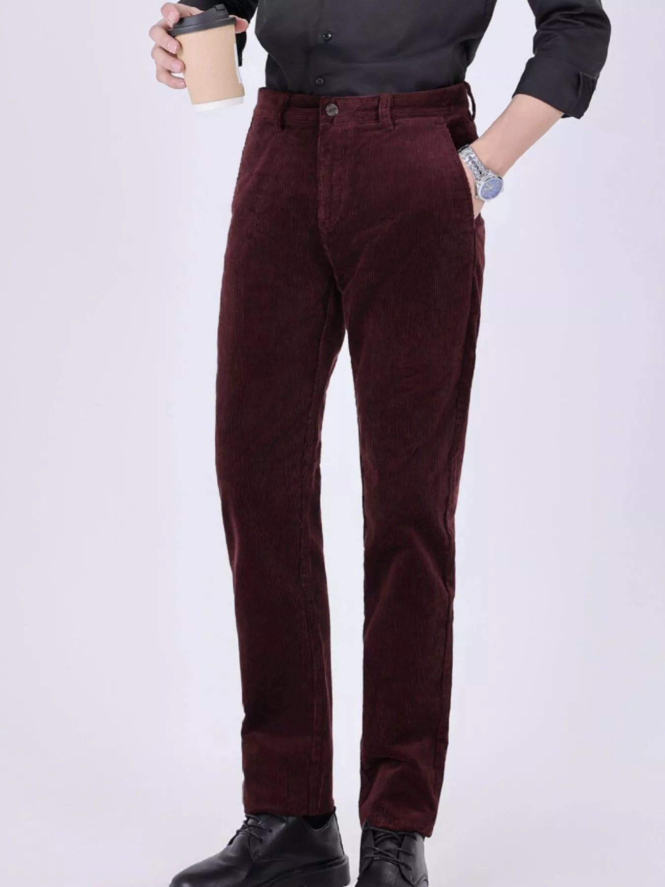 Men's Corduroy Slim - Fit Pants designed for comfort and style at Lookzlike
