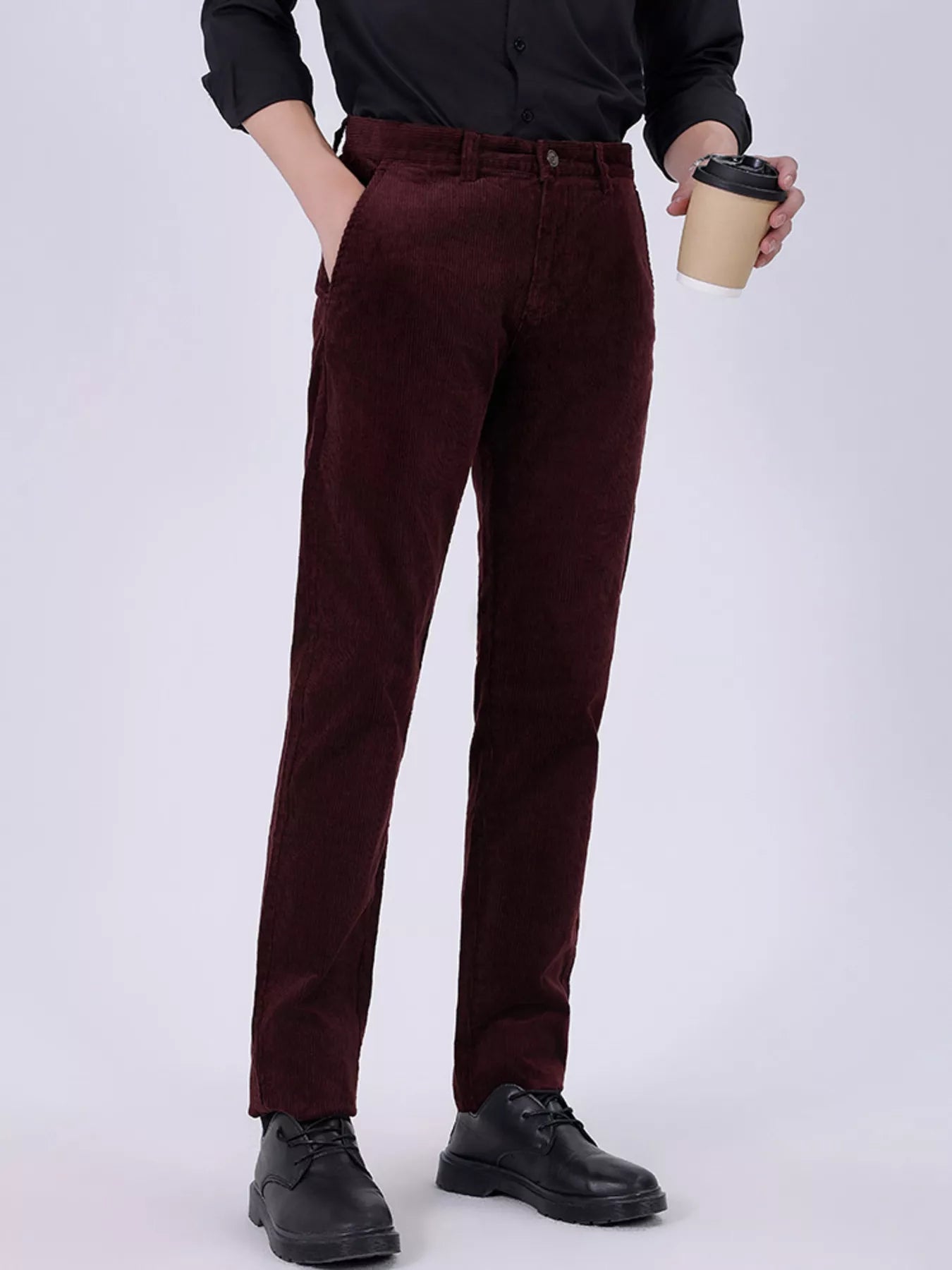 Men's Corduroy Slim - Fit Pants designed for comfort and style at Lookzlike