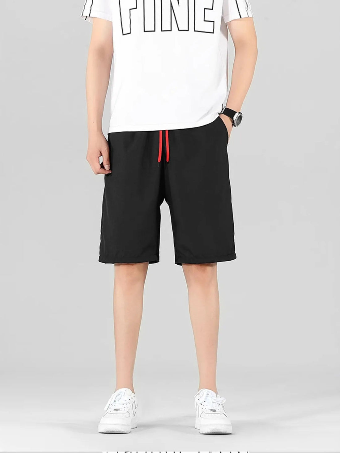 Men's Drawstring Shorts with Pockets designed for comfort and style at Lookzlike
