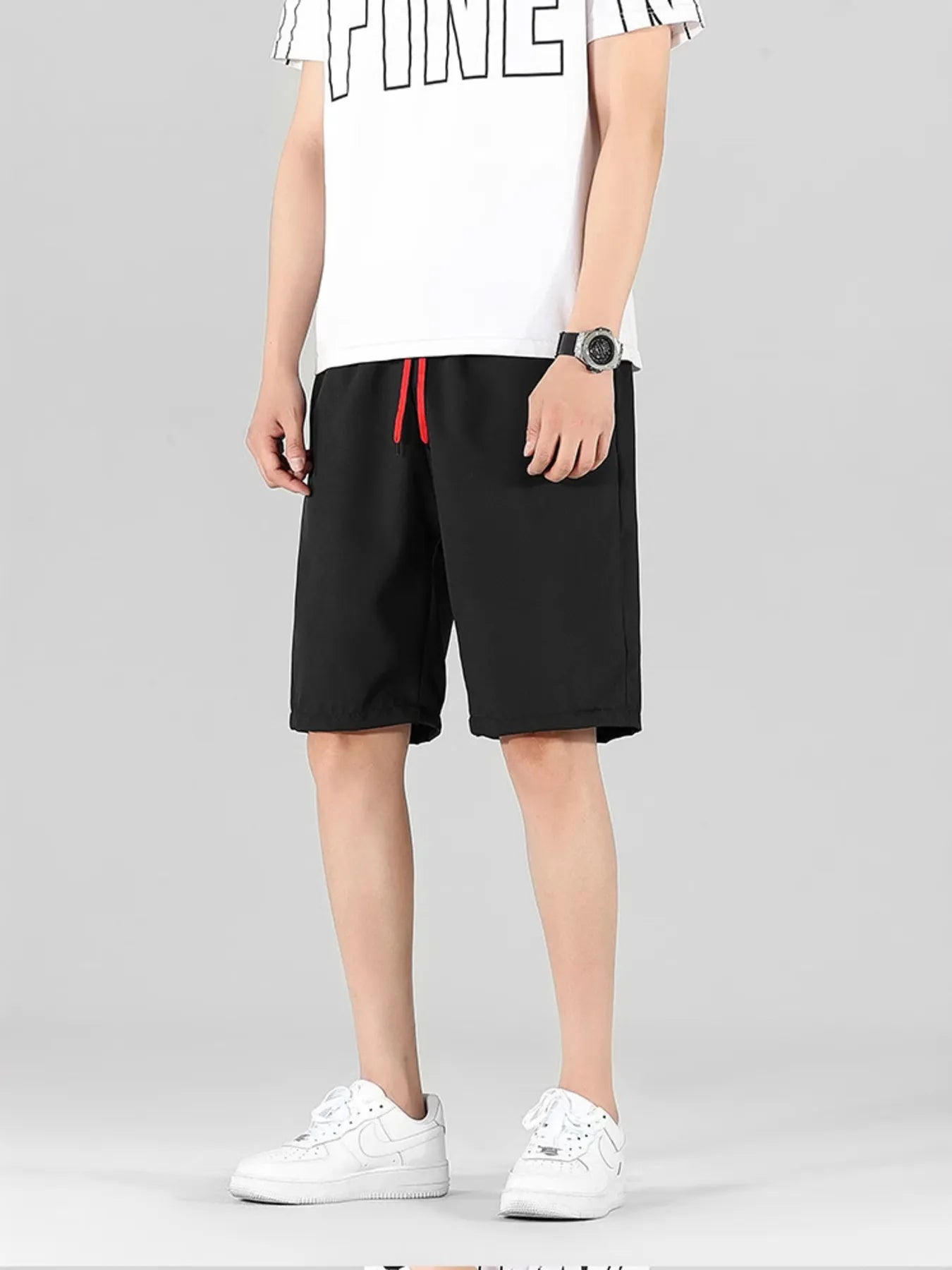 Men's Drawstring Shorts with Pockets designed for comfort and style at Lookzlike