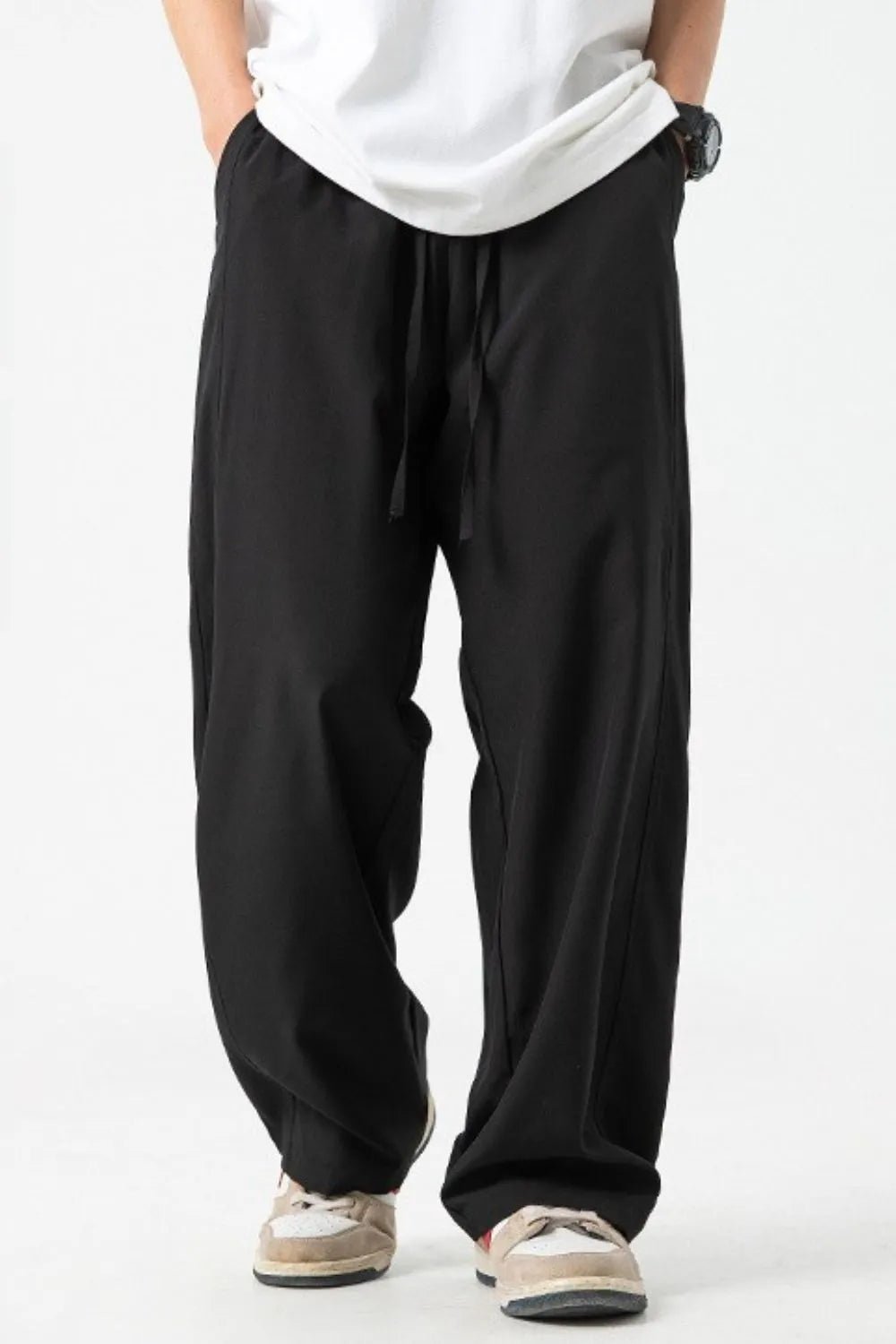 Men's Drawstring Wide Leg Pants - Lookzlike
