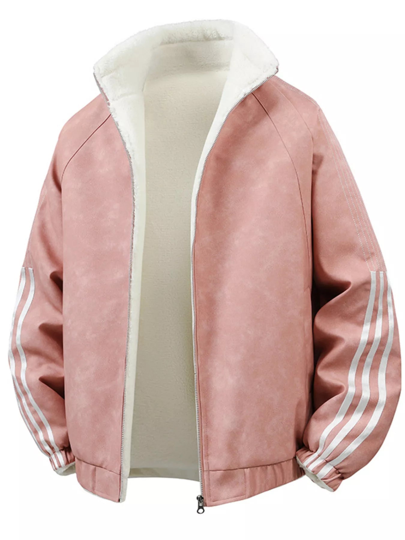 Men's Fleece Lined Zip Up Jacket designed for comfort and style at Lookzlike