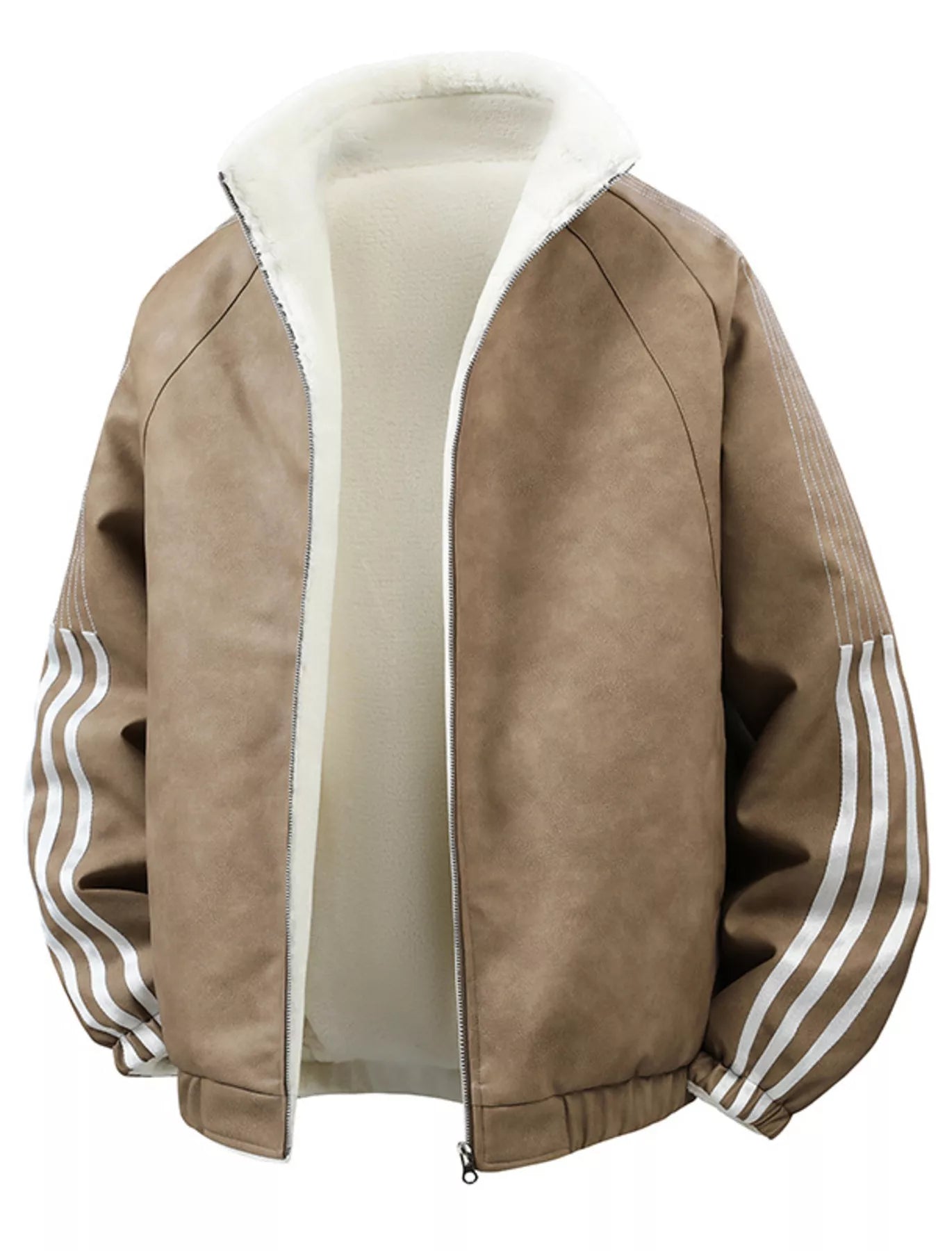 Men's Fleece Lined Zip Up Jacket designed for comfort and style at Lookzlike