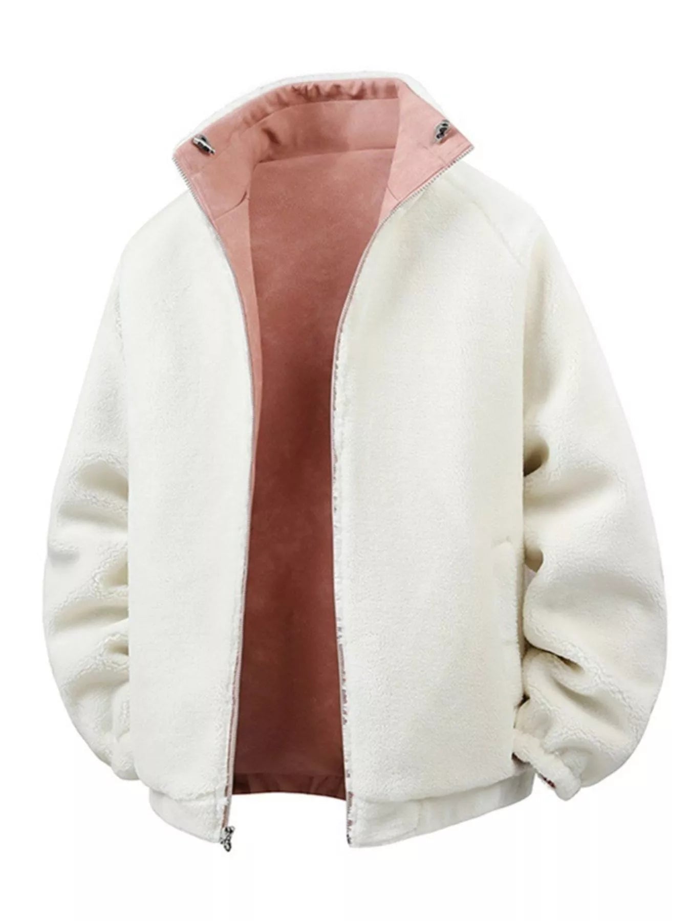 Men's Fleece Lined Zip Up Jacket designed for comfort and style at Lookzlike