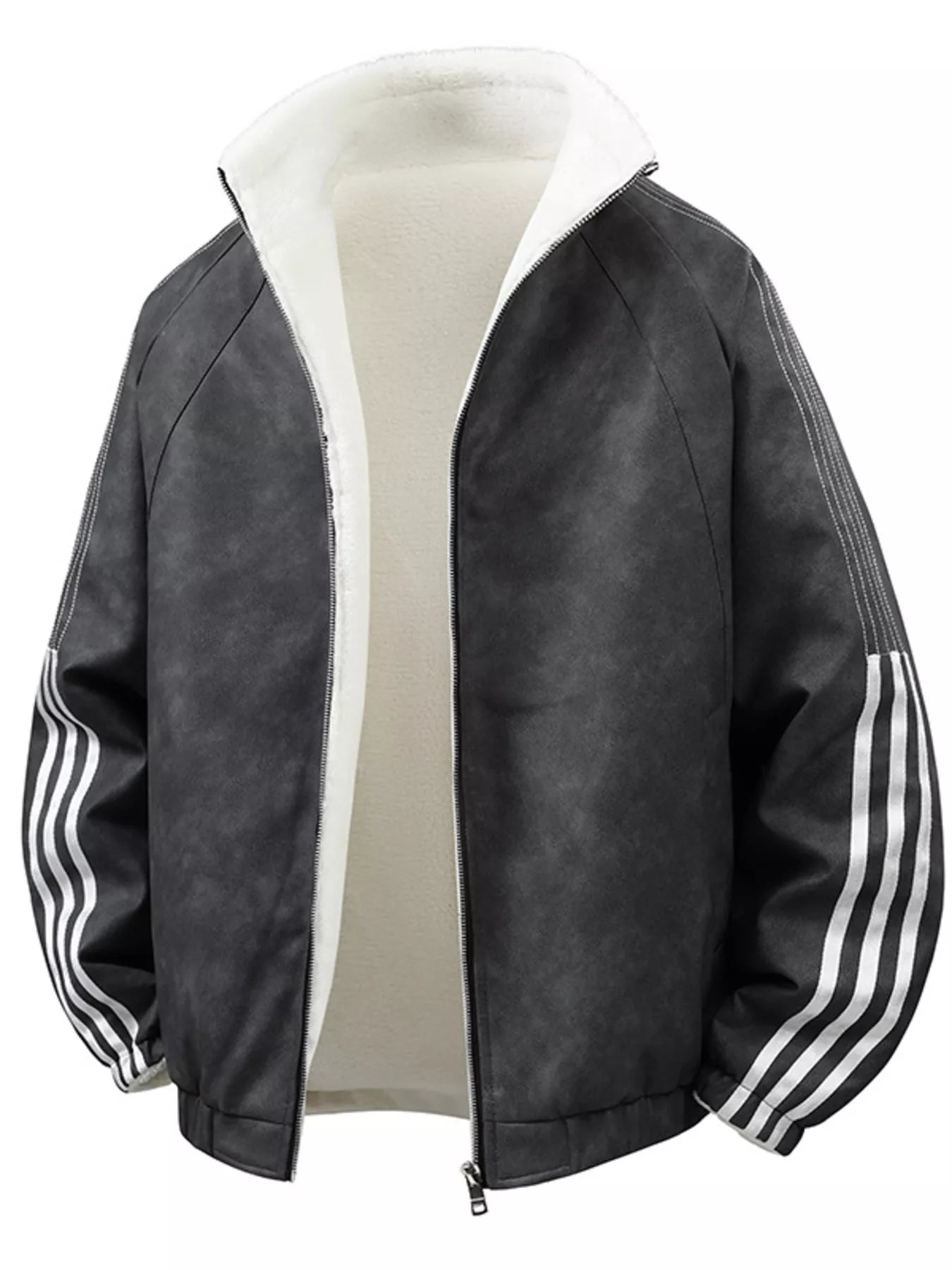 Men's Fleece Lined Zip Up Jacket designed for comfort and style at Lookzlike