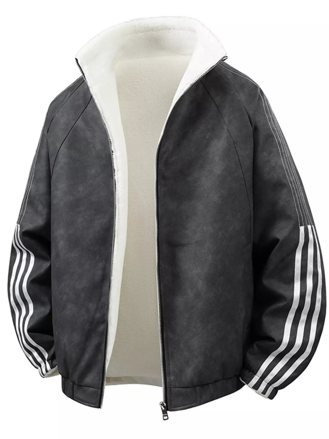 Men's Fleece Lined Zip Up Jacket designed for comfort and style at Lookzlike