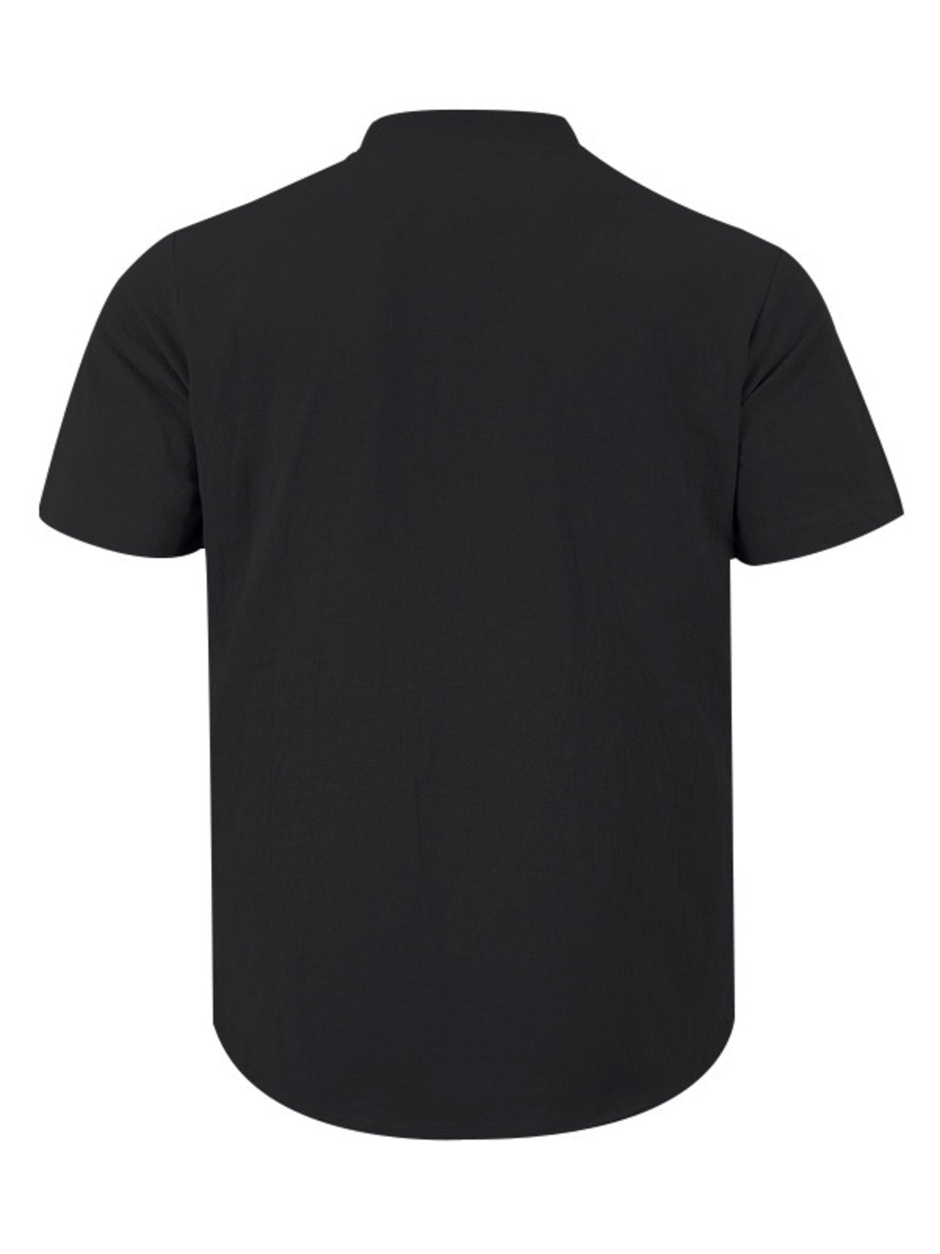 Men's Full Size Button Detail Short Sleeve Shirt Plus Size designed for comfort and style at Lookzlike