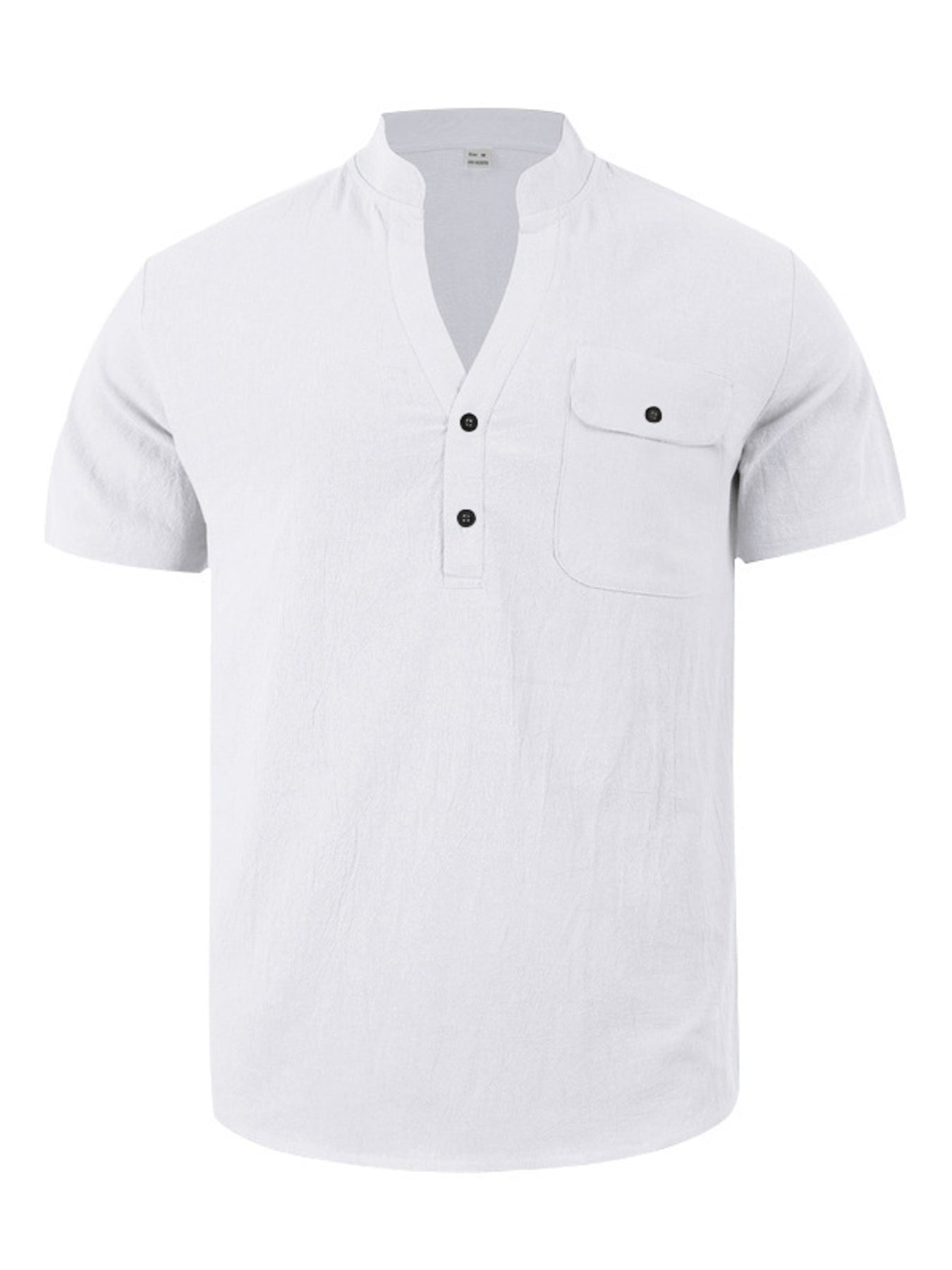 Men's Full Size Button Detail Short Sleeve Shirt Plus Size designed for comfort and style at Lookzlike