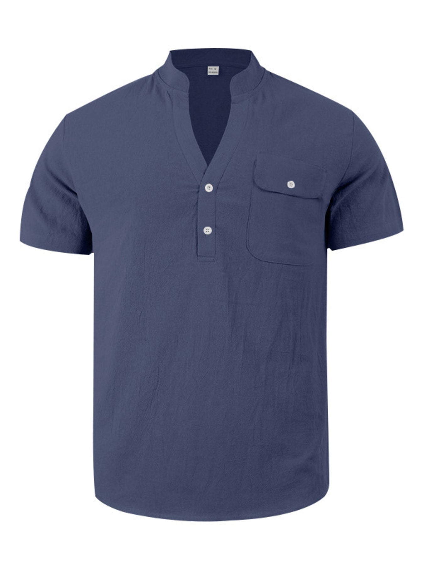 Men's Full Size Button Detail Short Sleeve Shirt Plus Size designed for comfort and style at Lookzlike