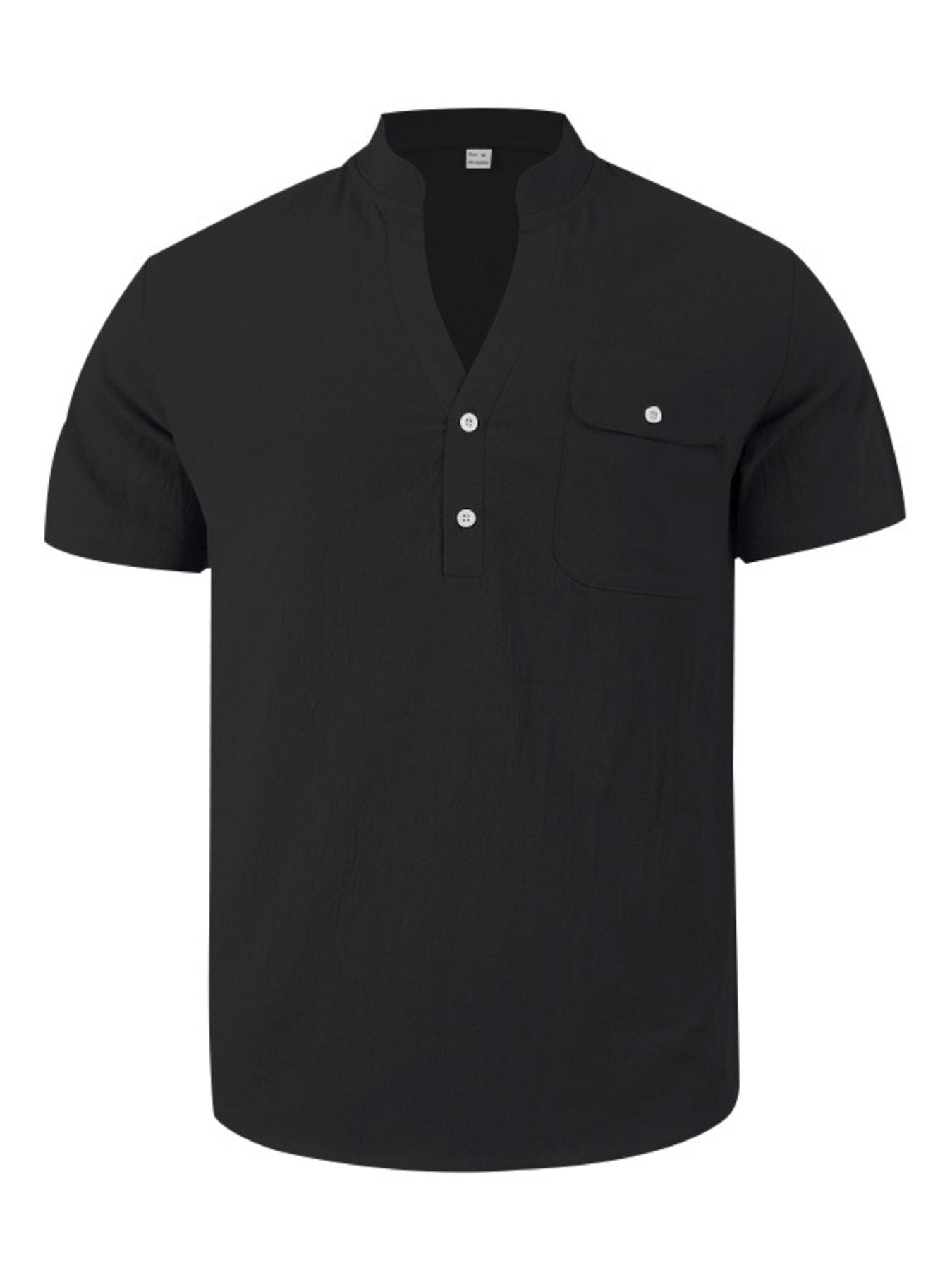 Men's Full Size Button Detail Short Sleeve Shirt Plus Size designed for comfort and style at Lookzlike