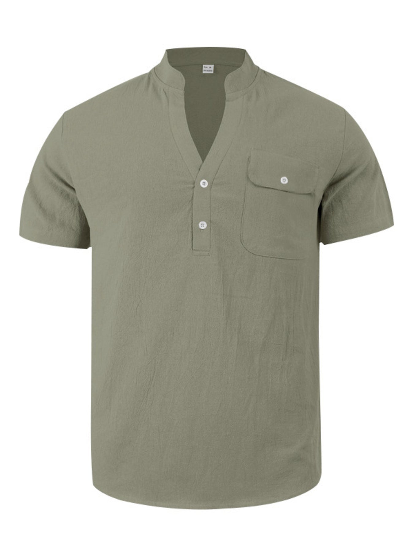 Men's Full Size Button Detail Short Sleeve Shirt Plus Size designed for comfort and style at Lookzlike