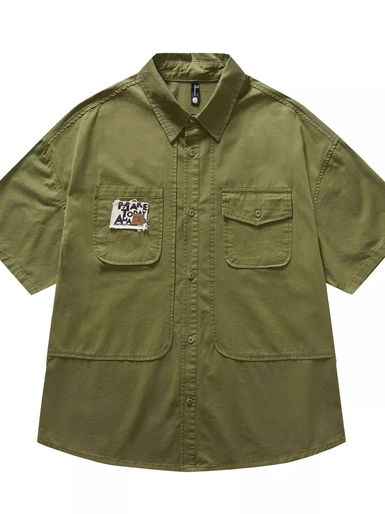 Men's Full Size Button Up Short Sleeve Shirt Plus Size designed for comfort and style at Lookzlike