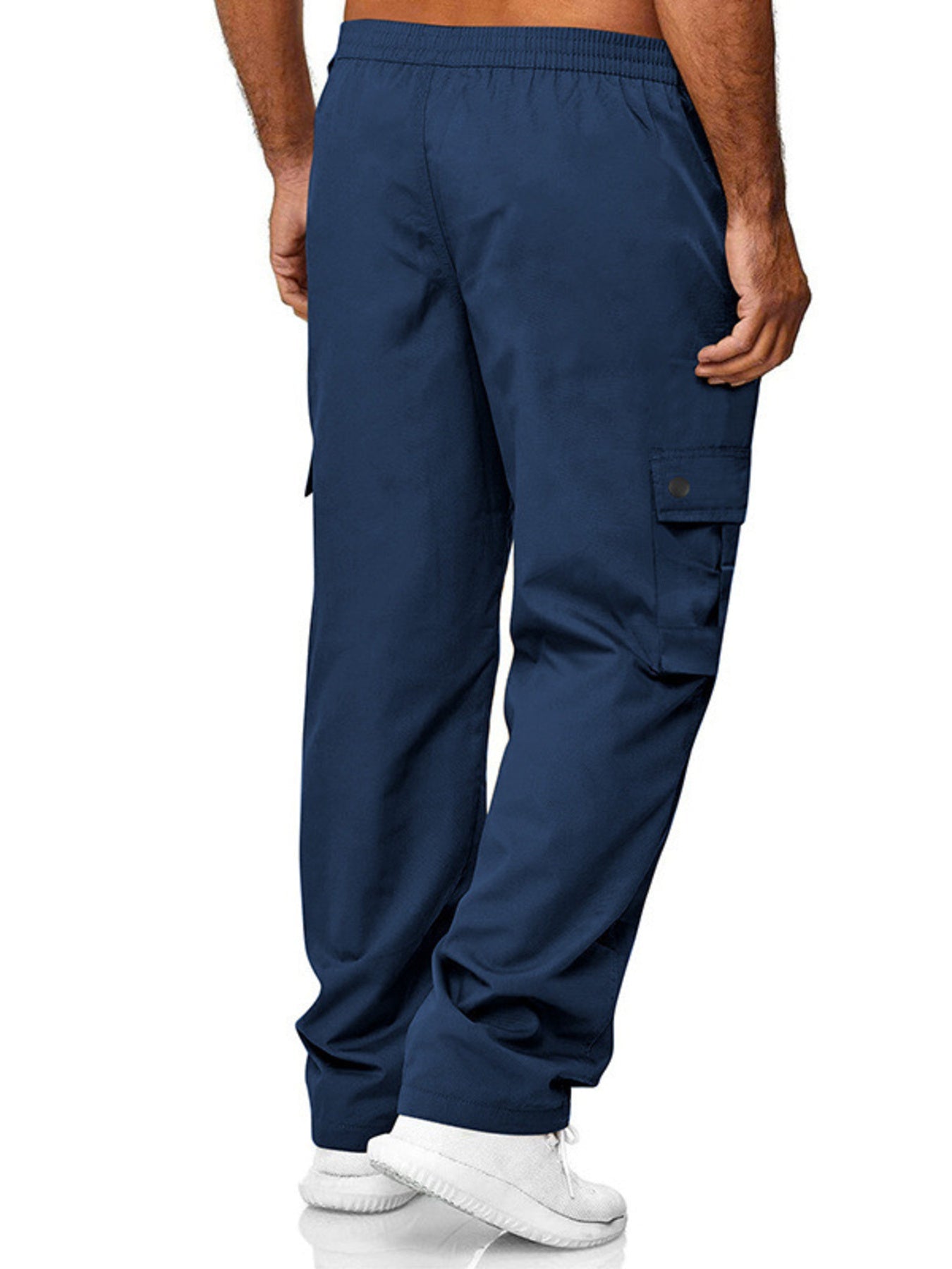 Men's Full Size Cargo Pants with Drawstring Waist Plus Size designed for comfort and style at Lookzlike