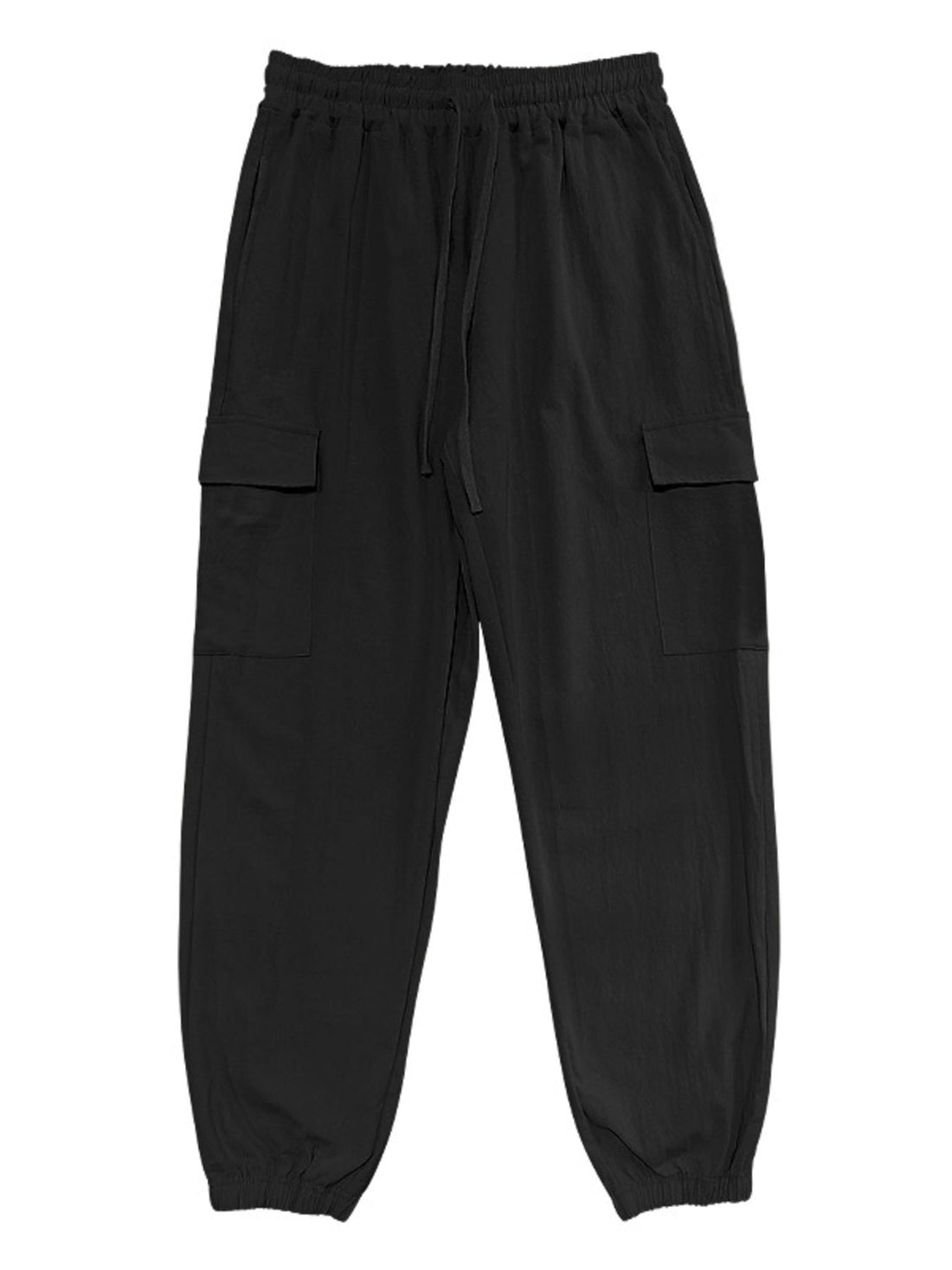 Men's Full Size Casual Cargo Pants with Drawstring Waist Plus Size designed for comfort and style at Lookzlike