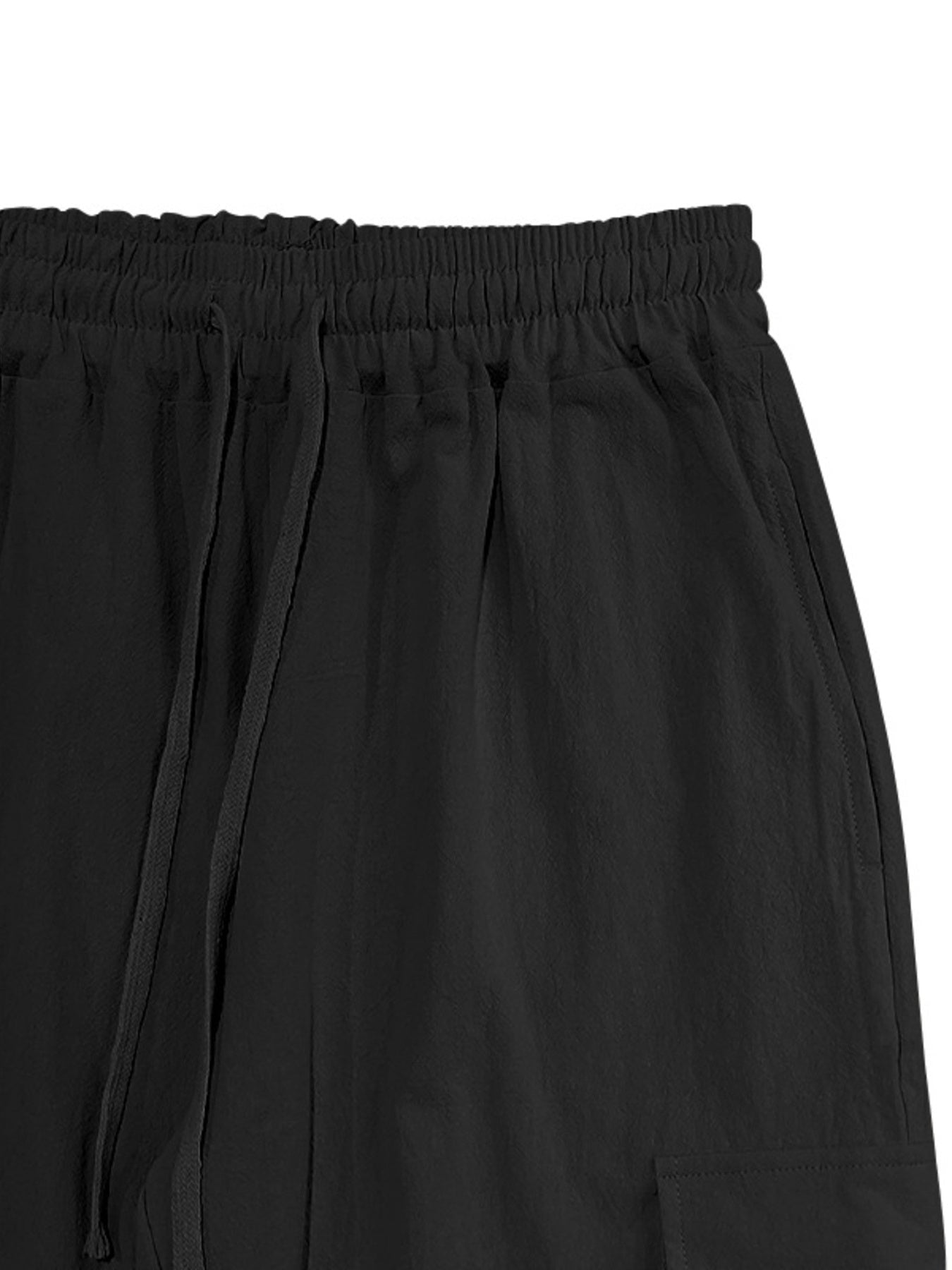 Men's Full Size Casual Cargo Pants with Drawstring Waist Plus Size designed for comfort and style at Lookzlike